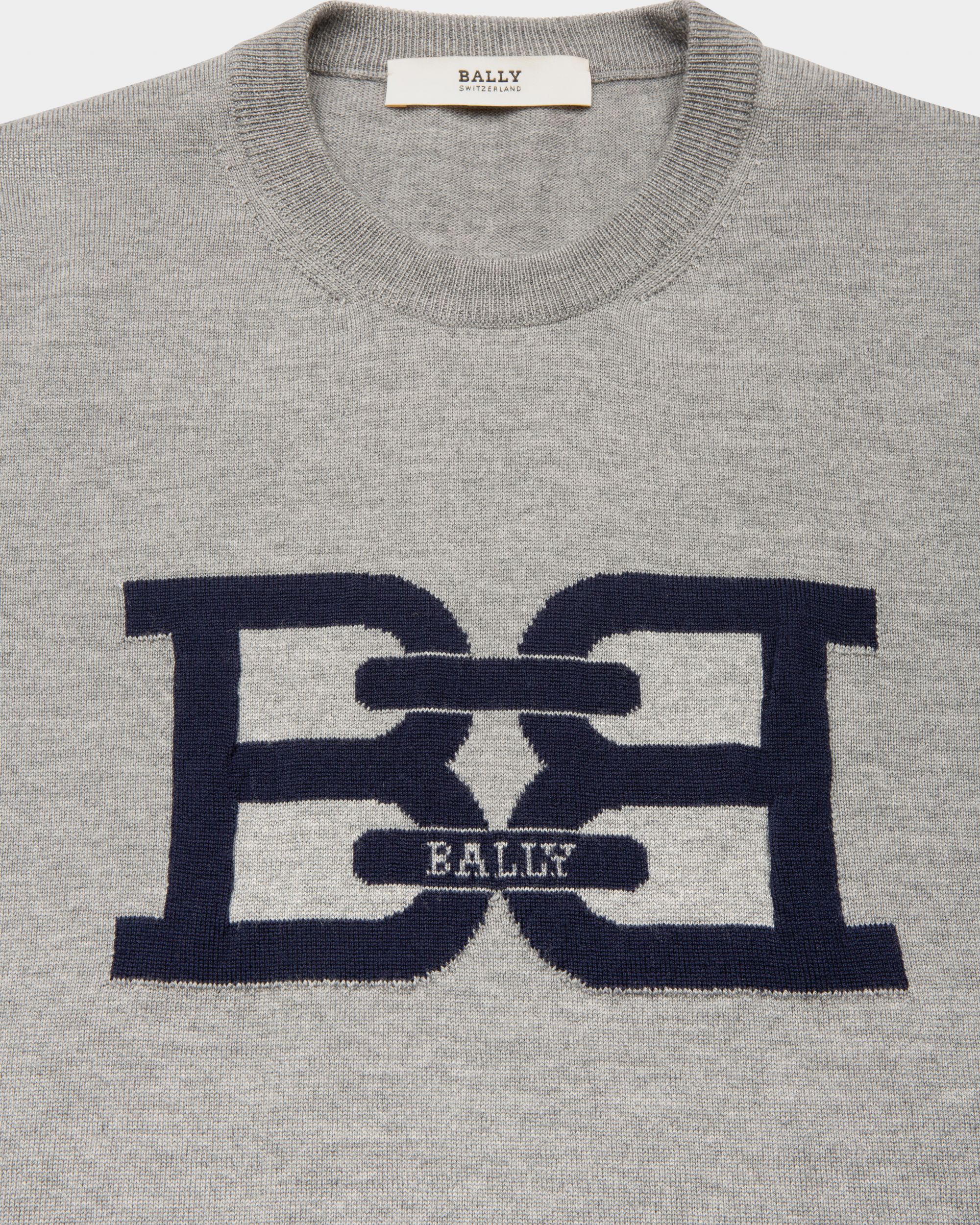 Merino Wool Top In Grey - Men's - Bally - 03