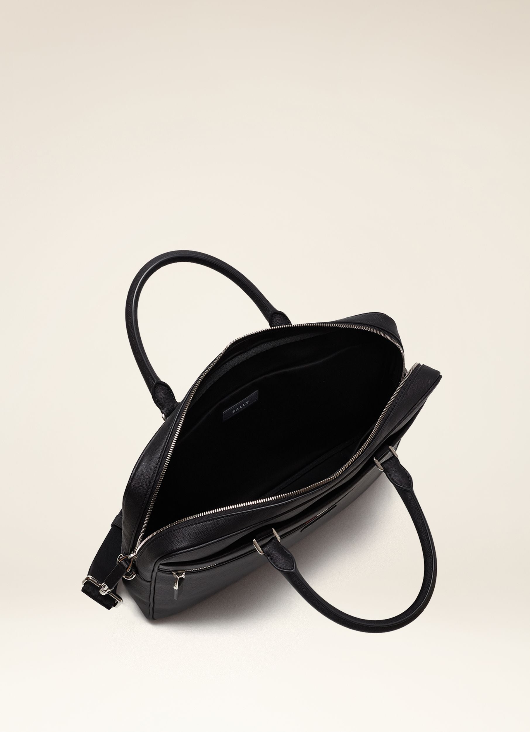 Men's Black Leather Business Bag - Men's - Bally - 03