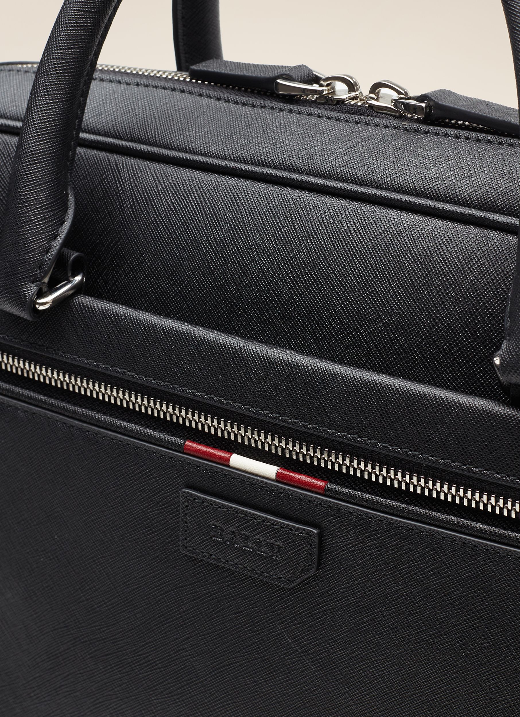 Men's Black Leather Business Bag - Men's - Bally - 04