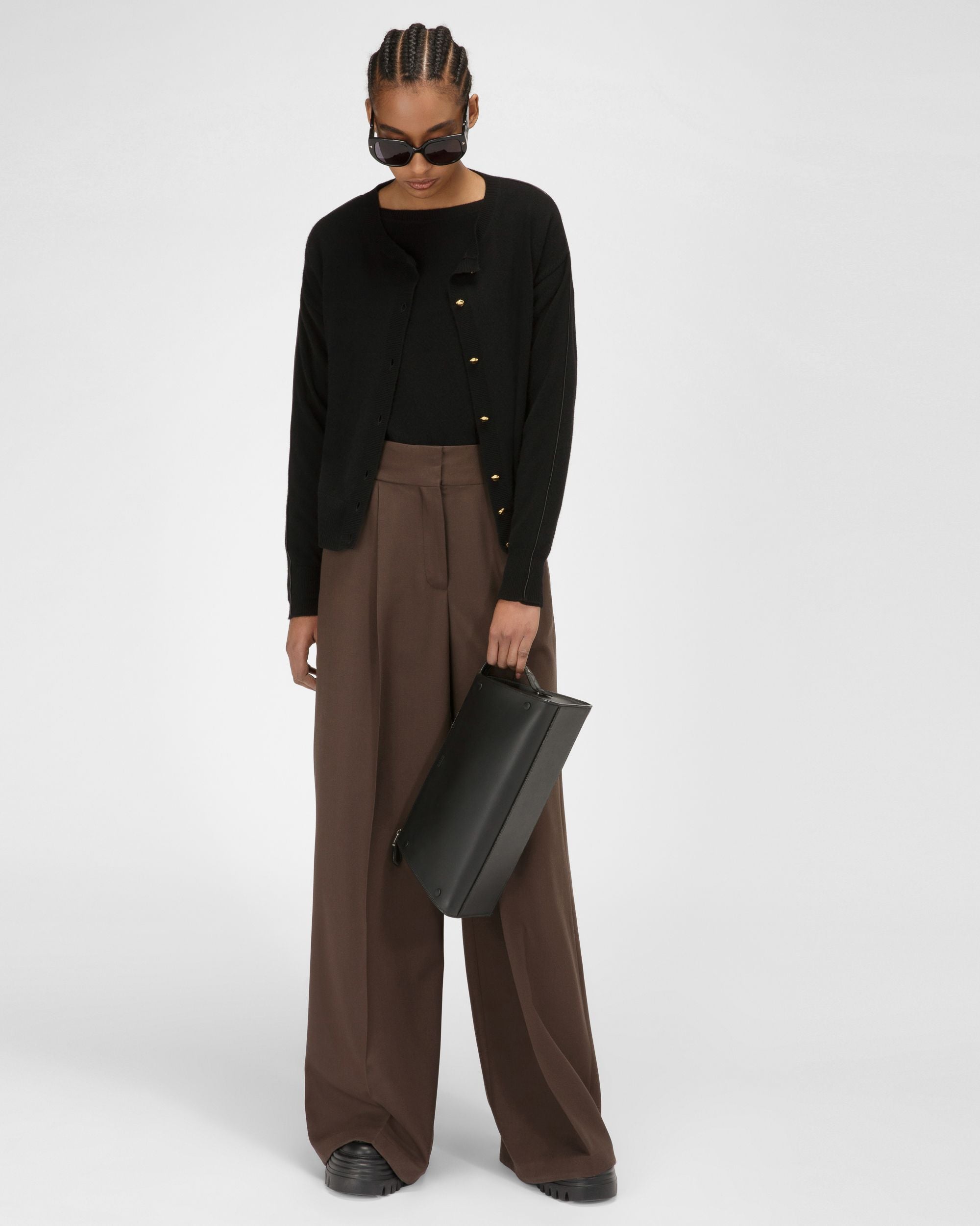 Cashmere Sweater In Black - Women's - Bally - 04