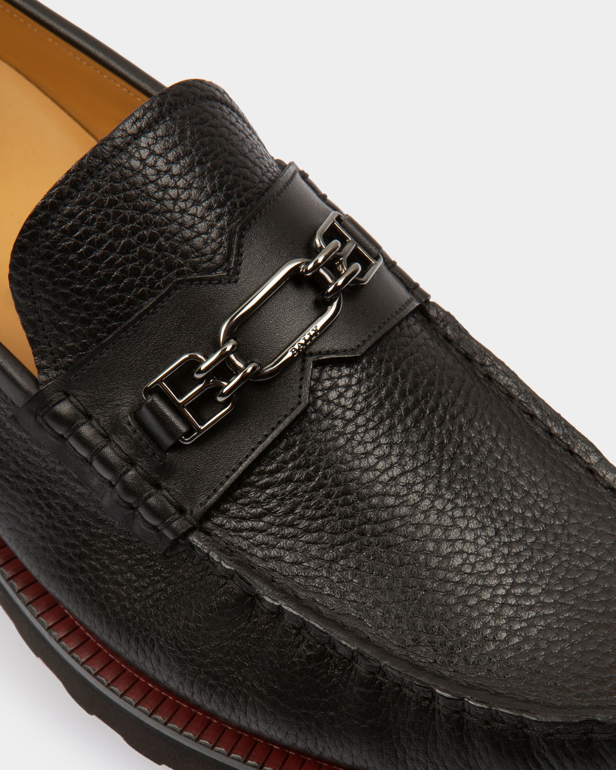 Norrison Leather Moccasins In Black - Men's - Bally - 03