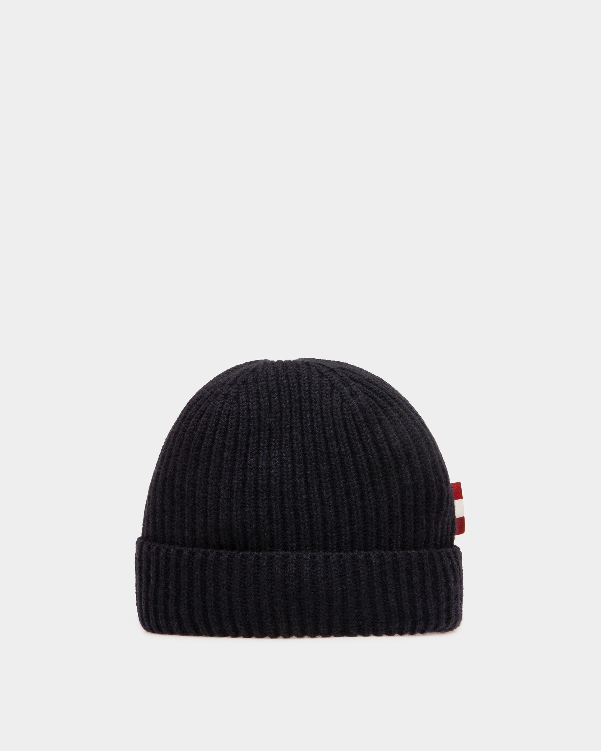 Cashmere Beanie In Navy - Men's - Bally - 02