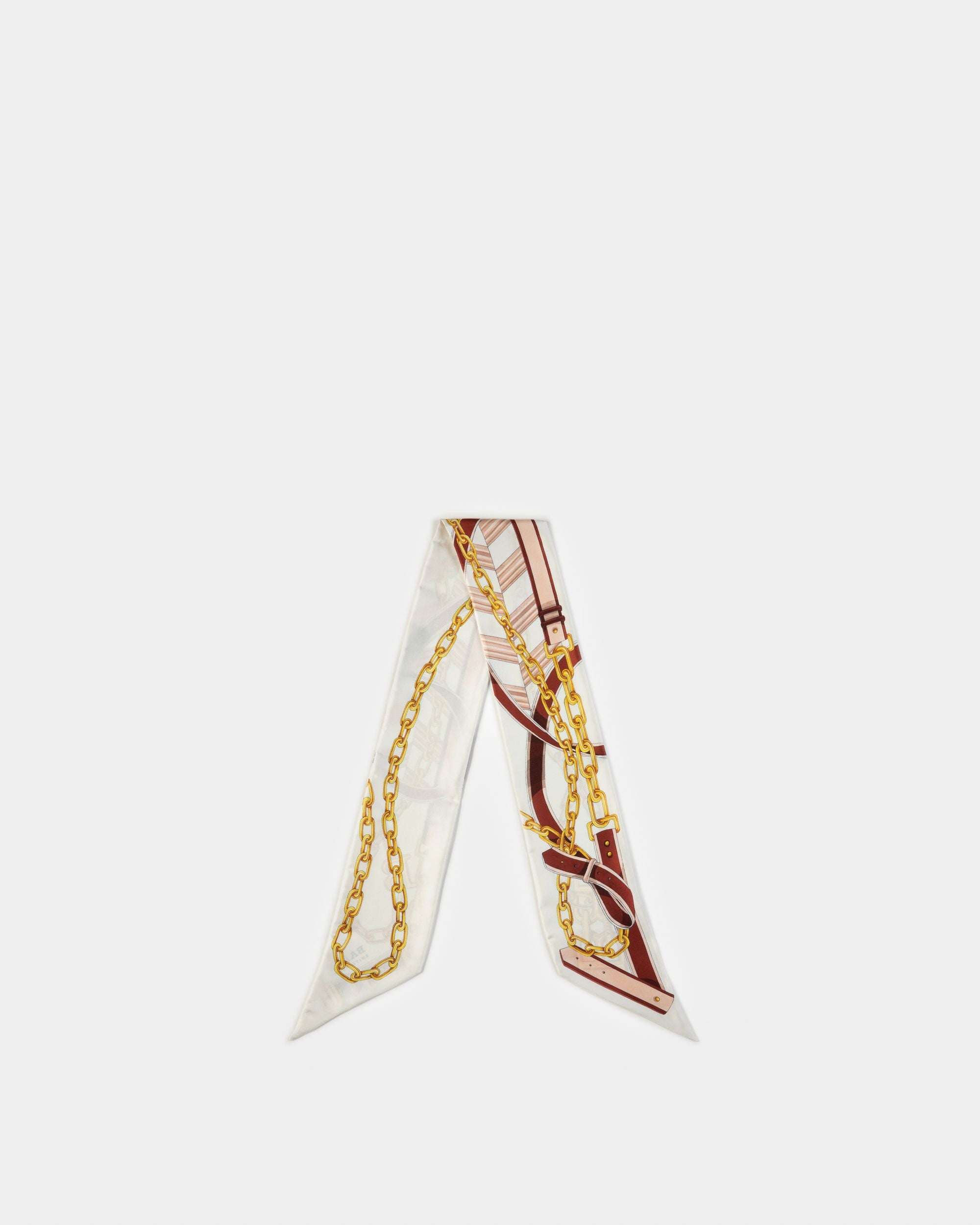 Silk Scarf In Bone - Women's - Bally - 01