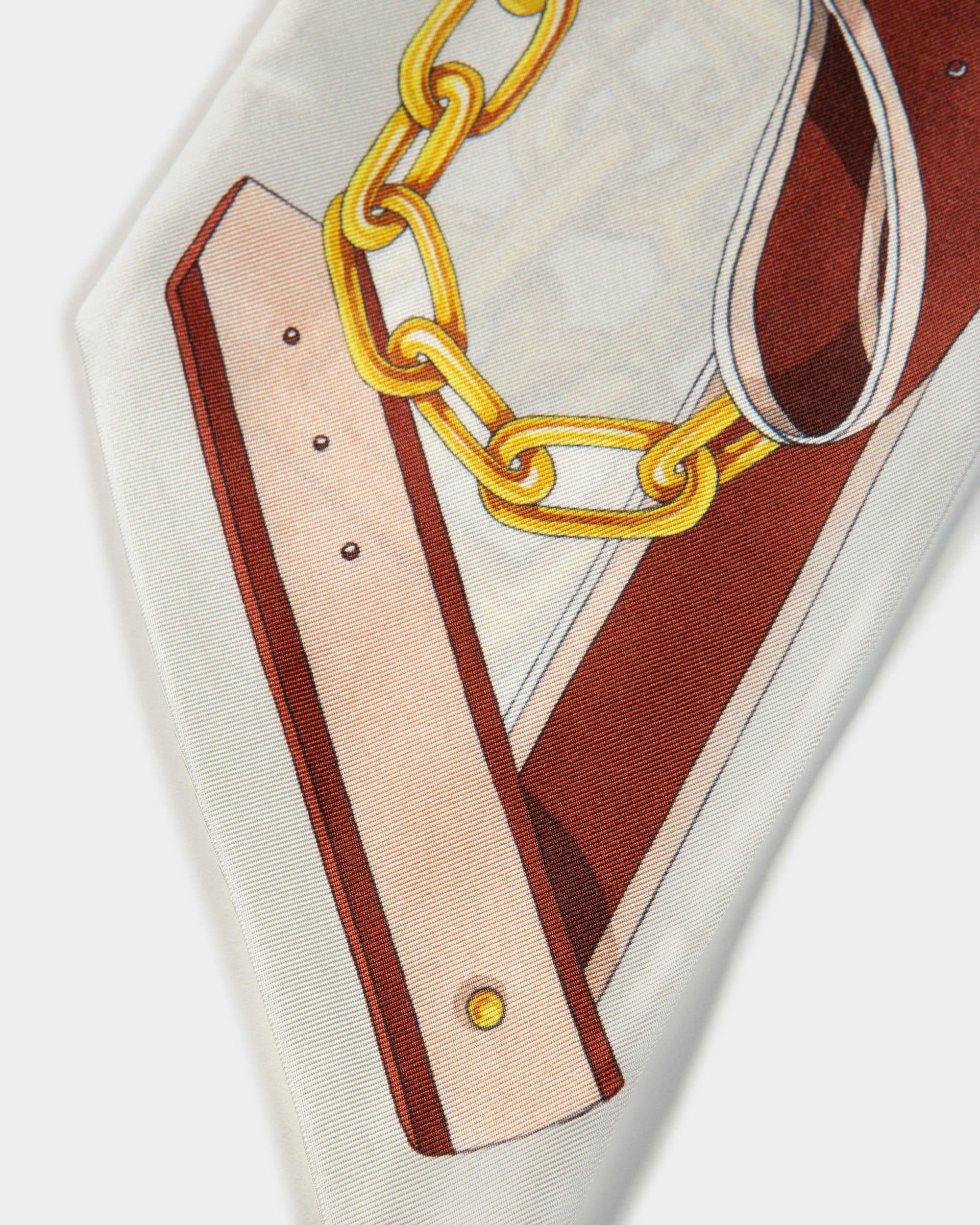Silk Scarf In Bone - Women's - Bally - 02