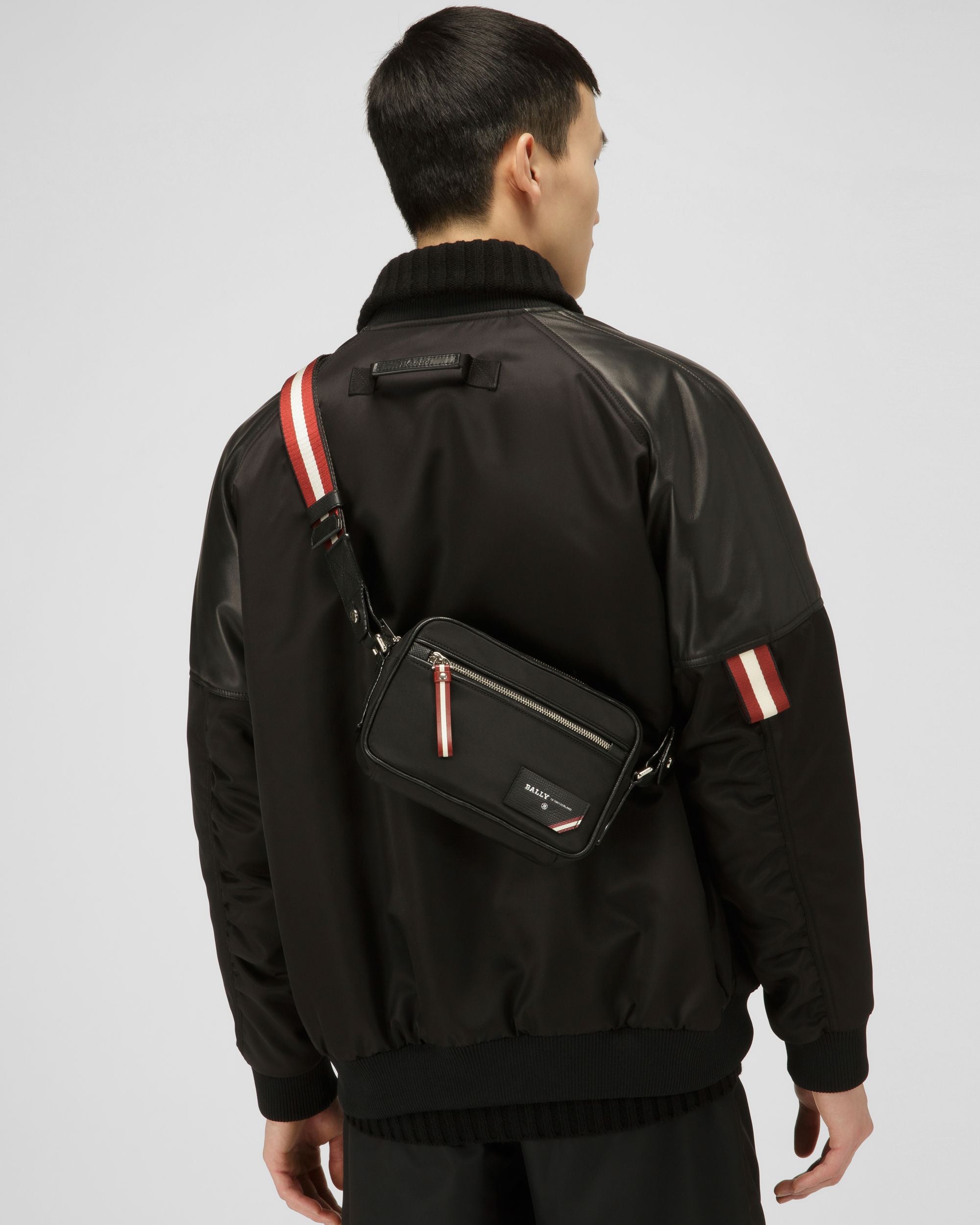 Fluk Techno Nylon Cross-Body Bag In Black - Men's - Bally - 01