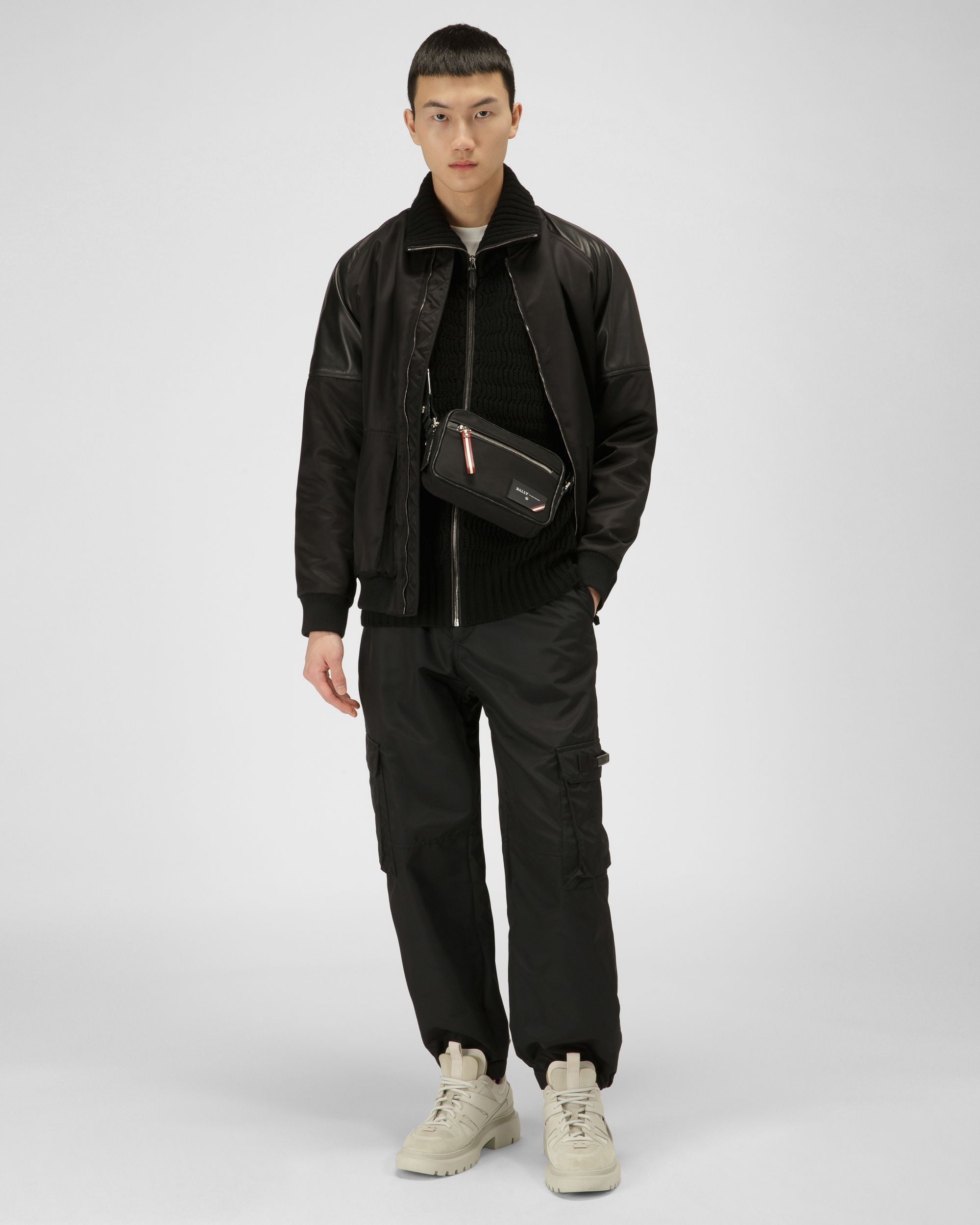 Fluk Techno Nylon Cross-Body Bag In Black - Men's - Bally - 02