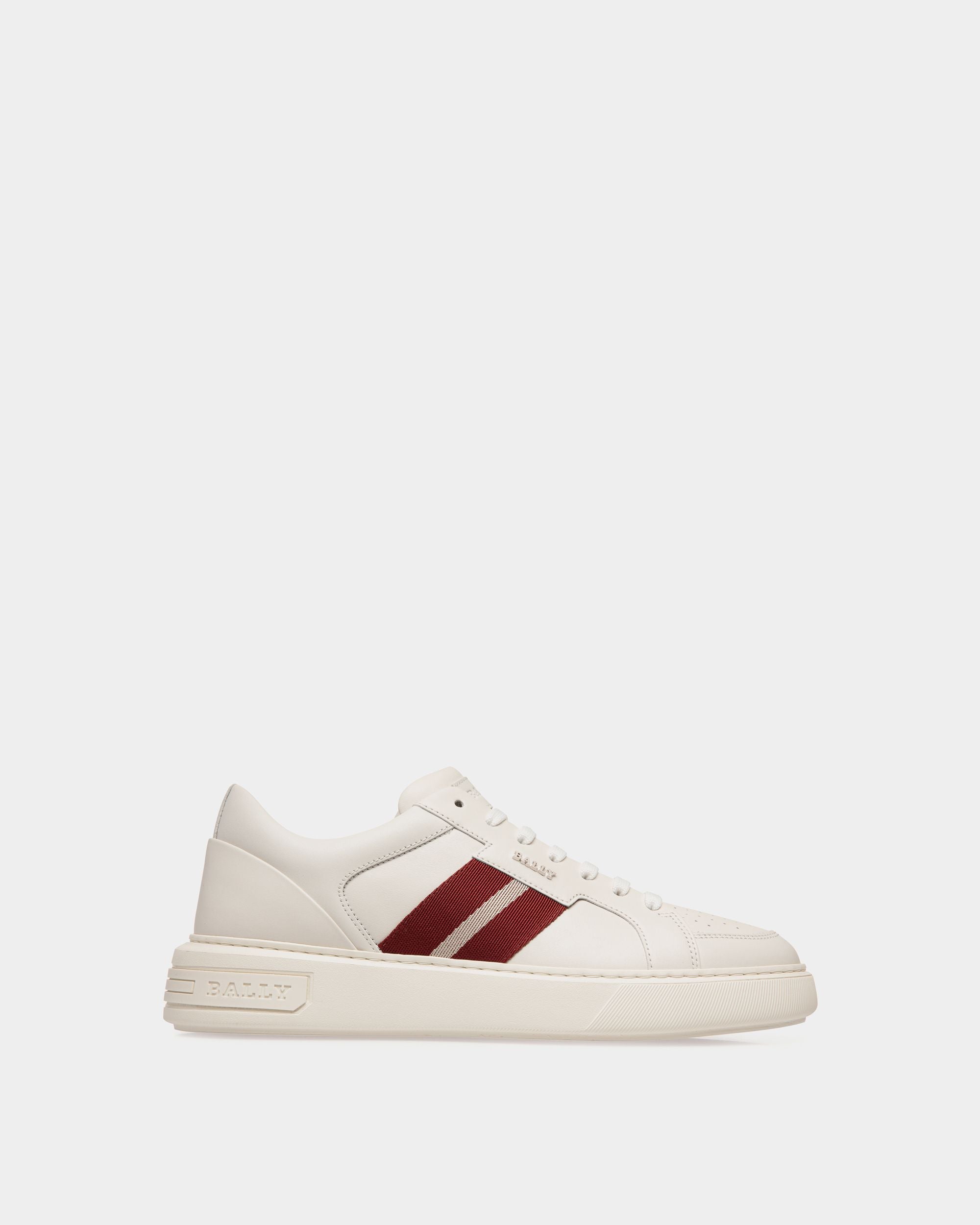 Moony Leather Sneakers In White - Men's - Bally - 01