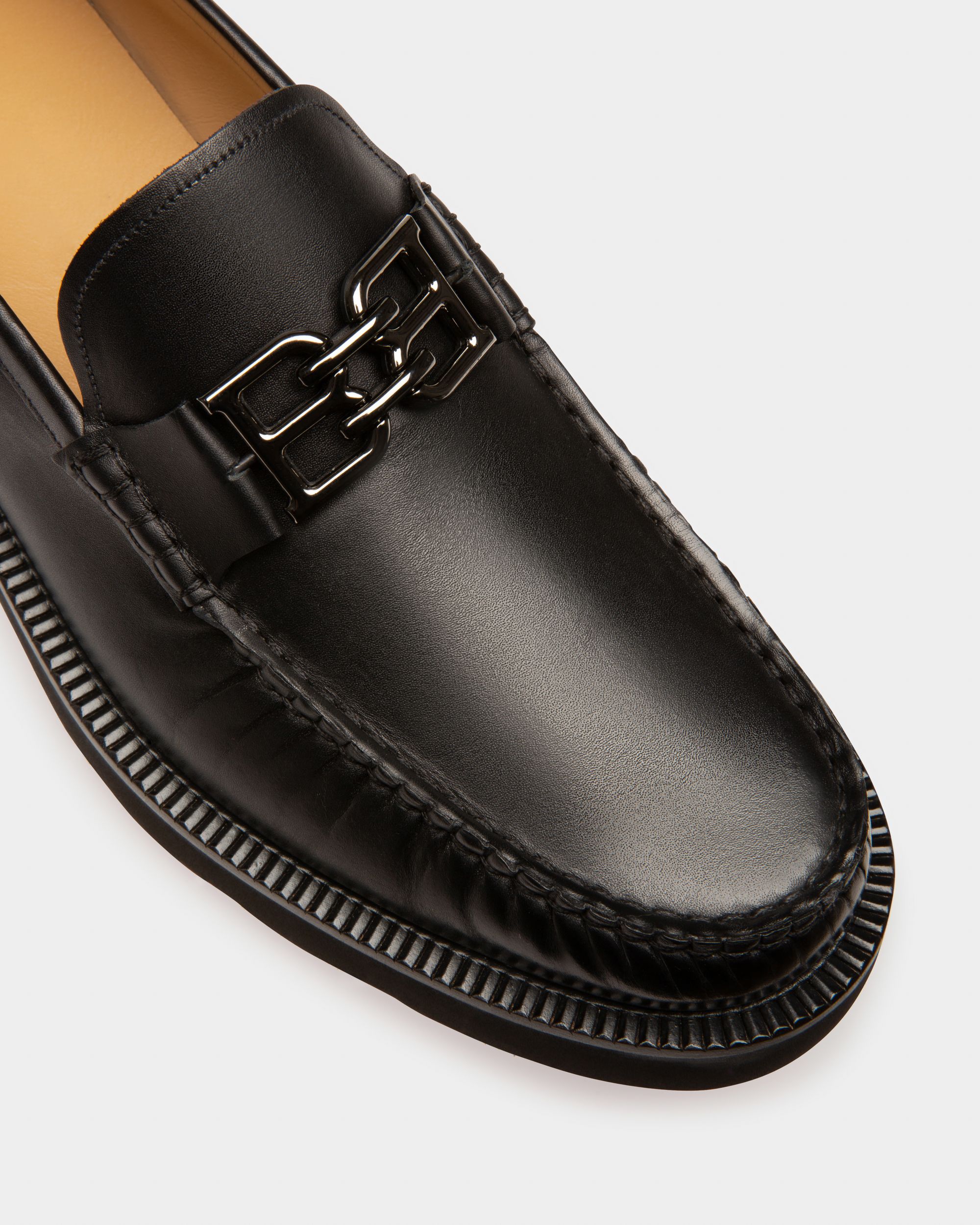 Nolam Leather Moccassins In Black - Men's - Bally - 05
