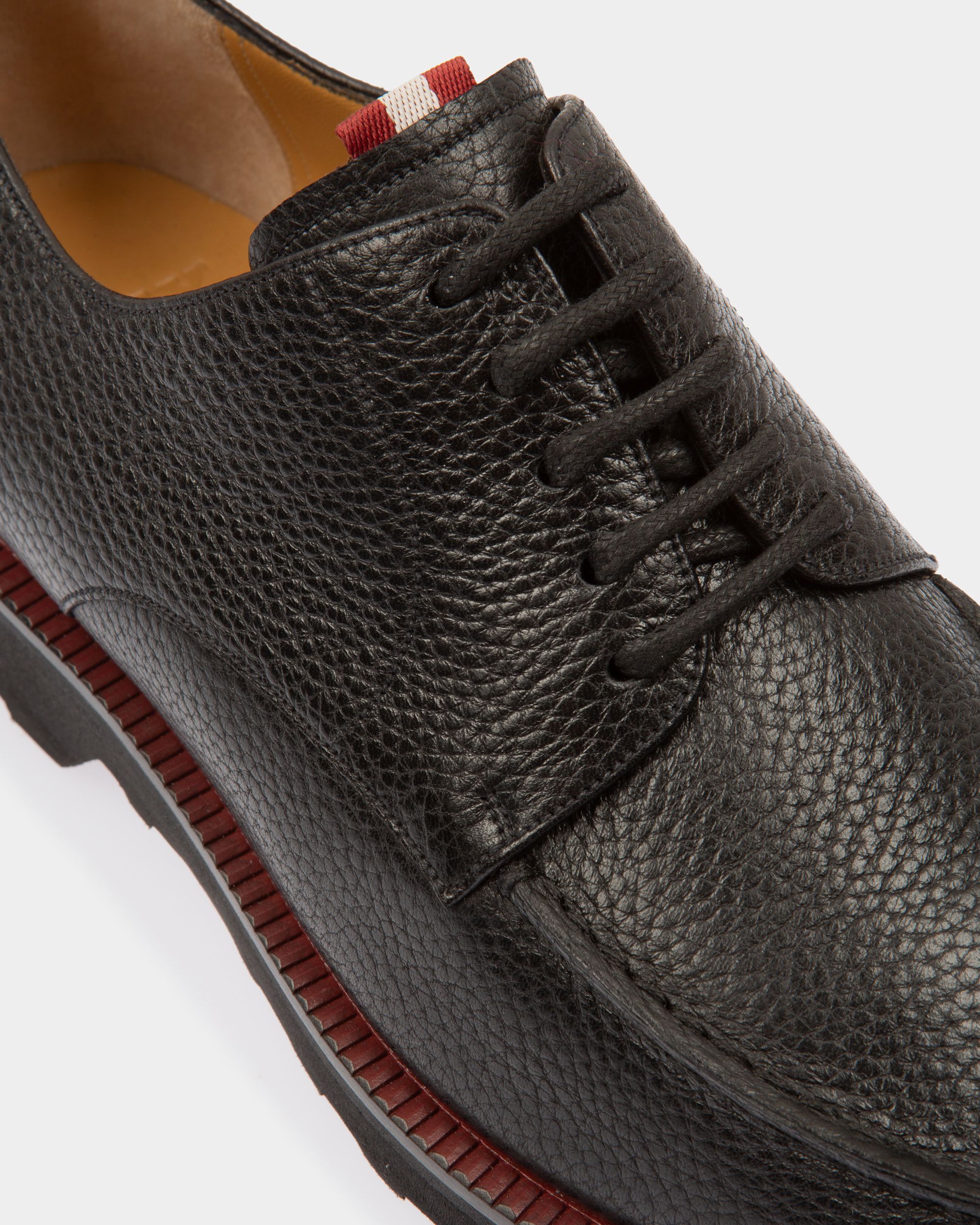 Nottingham Derby in Black Grained Leather - Men's - Bally - 03