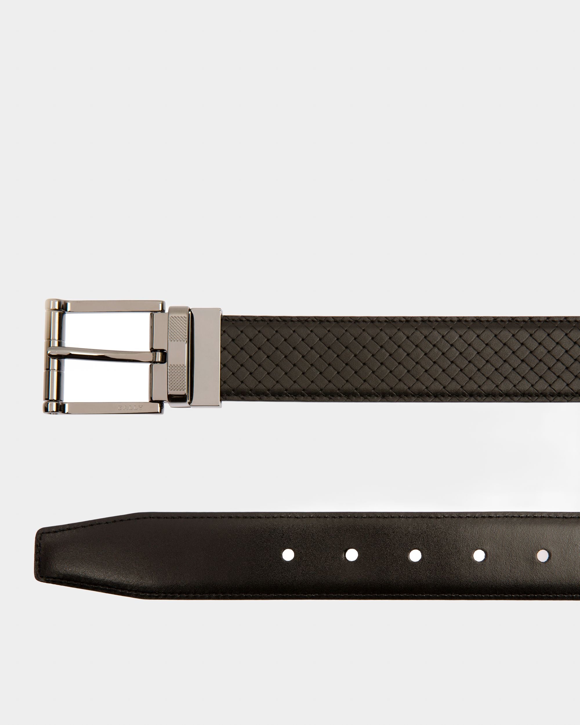 Taylan Leather 35mm Belt In Black - Men's - Bally - 02