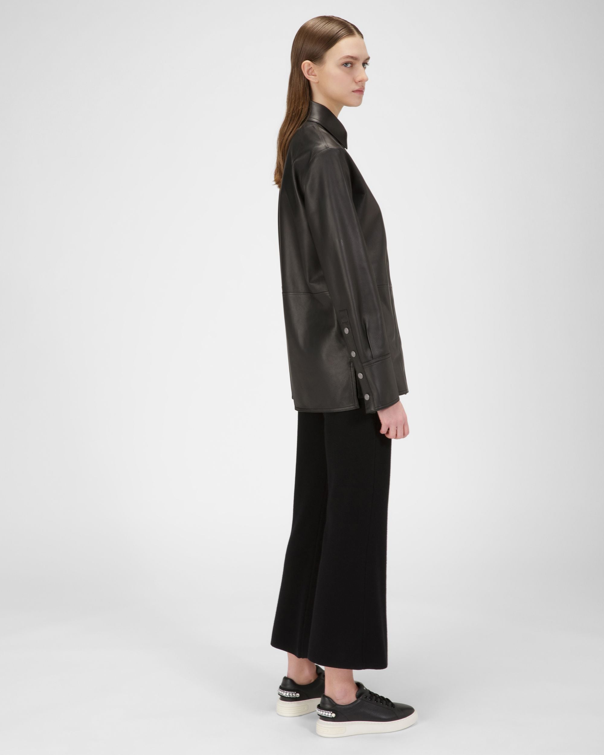 Malya Leather Sneakers In Black - Women's - Bally - 01