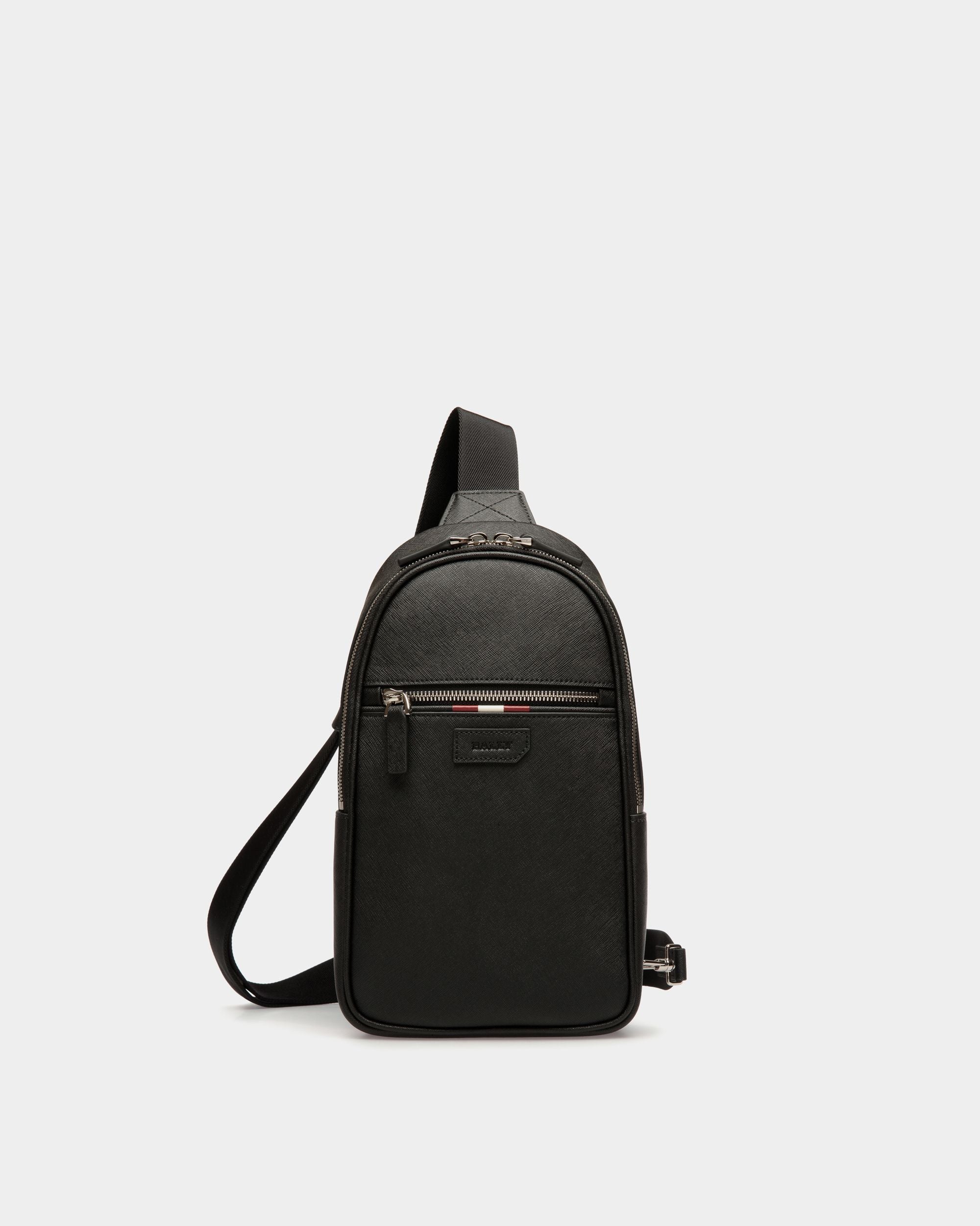 Sling Bag In Black Bovine Split - Men's - Bally - 01