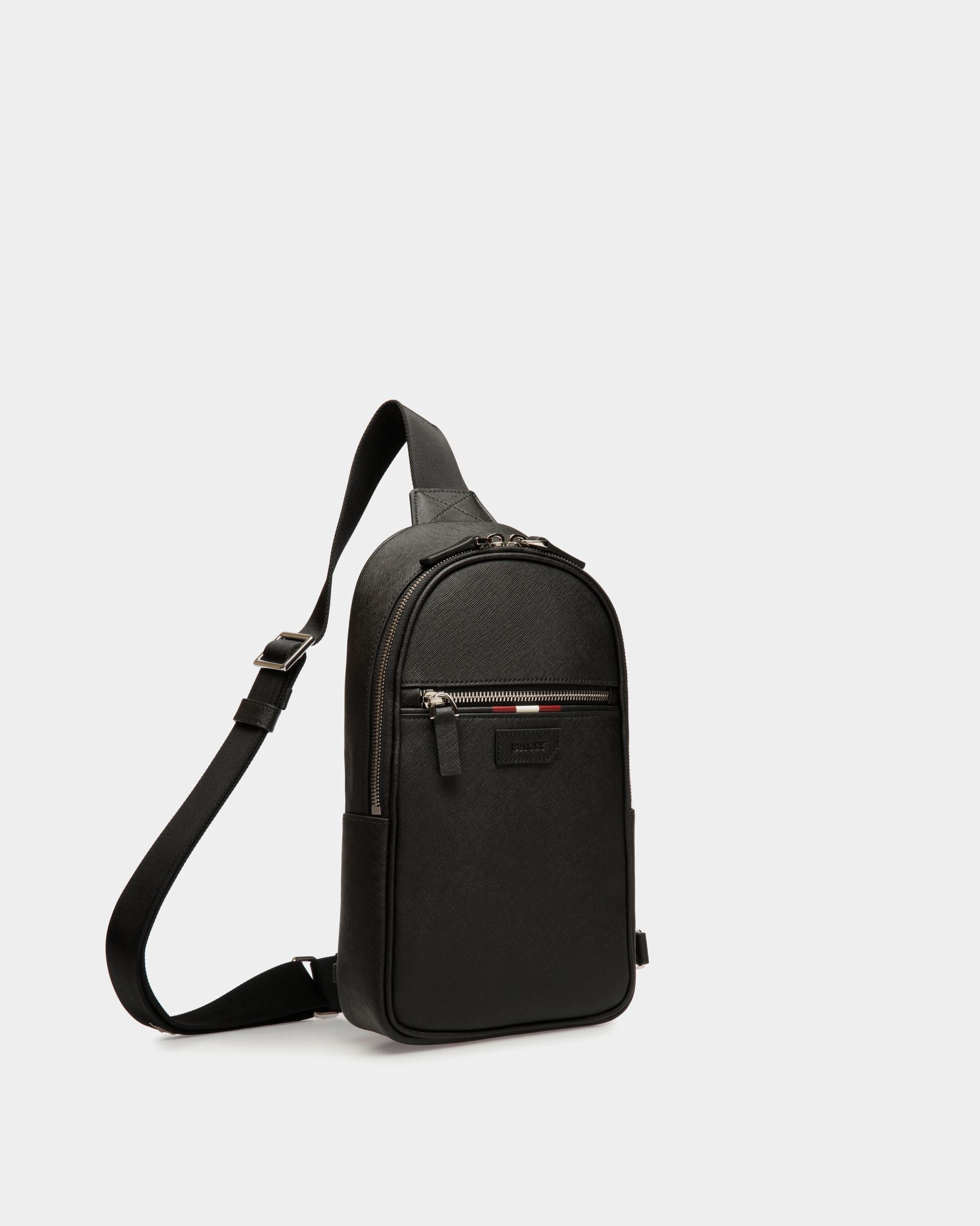 Sling Bag In Black Bovine Split - Men's - Bally - 03