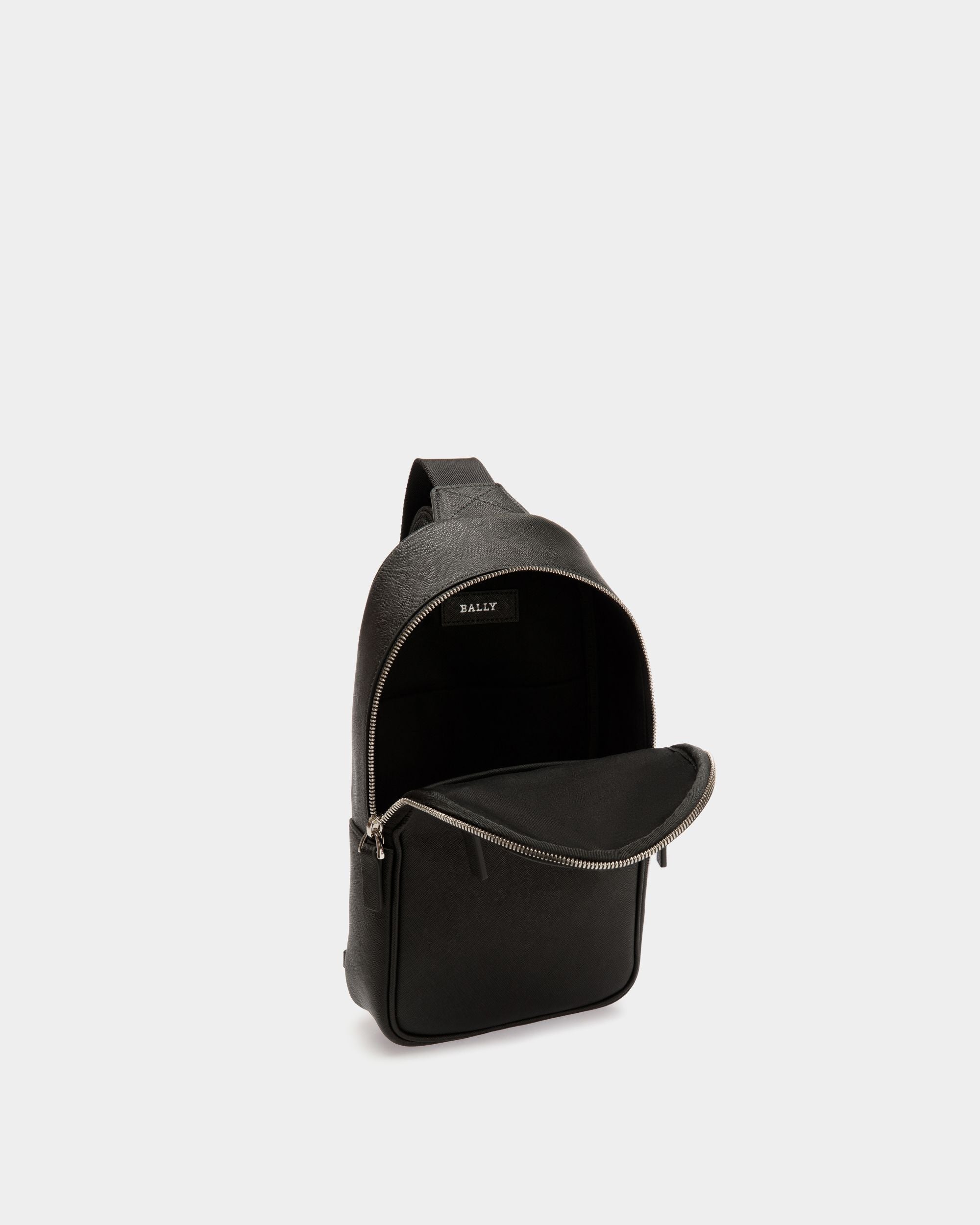 Sling Bag In Black Bovine Split - Men's - Bally - 04