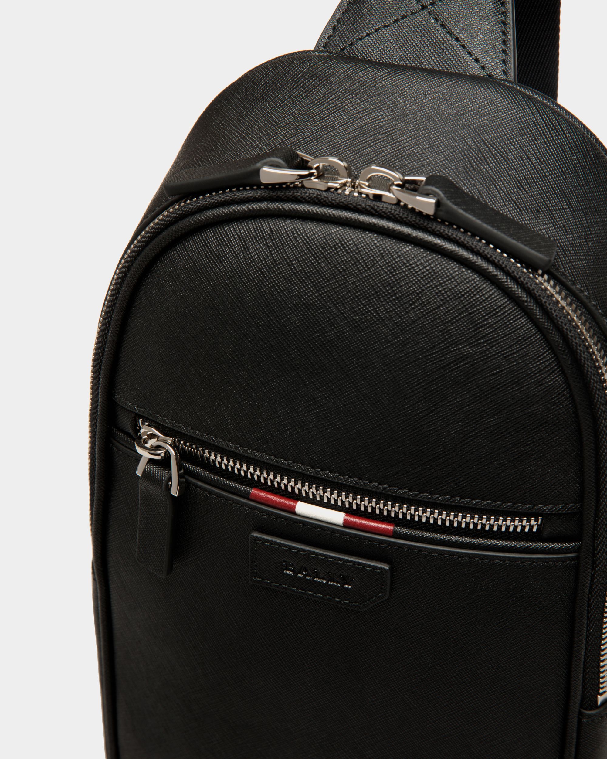 Sling Bag In Black Bovine Split - Men's - Bally - 05