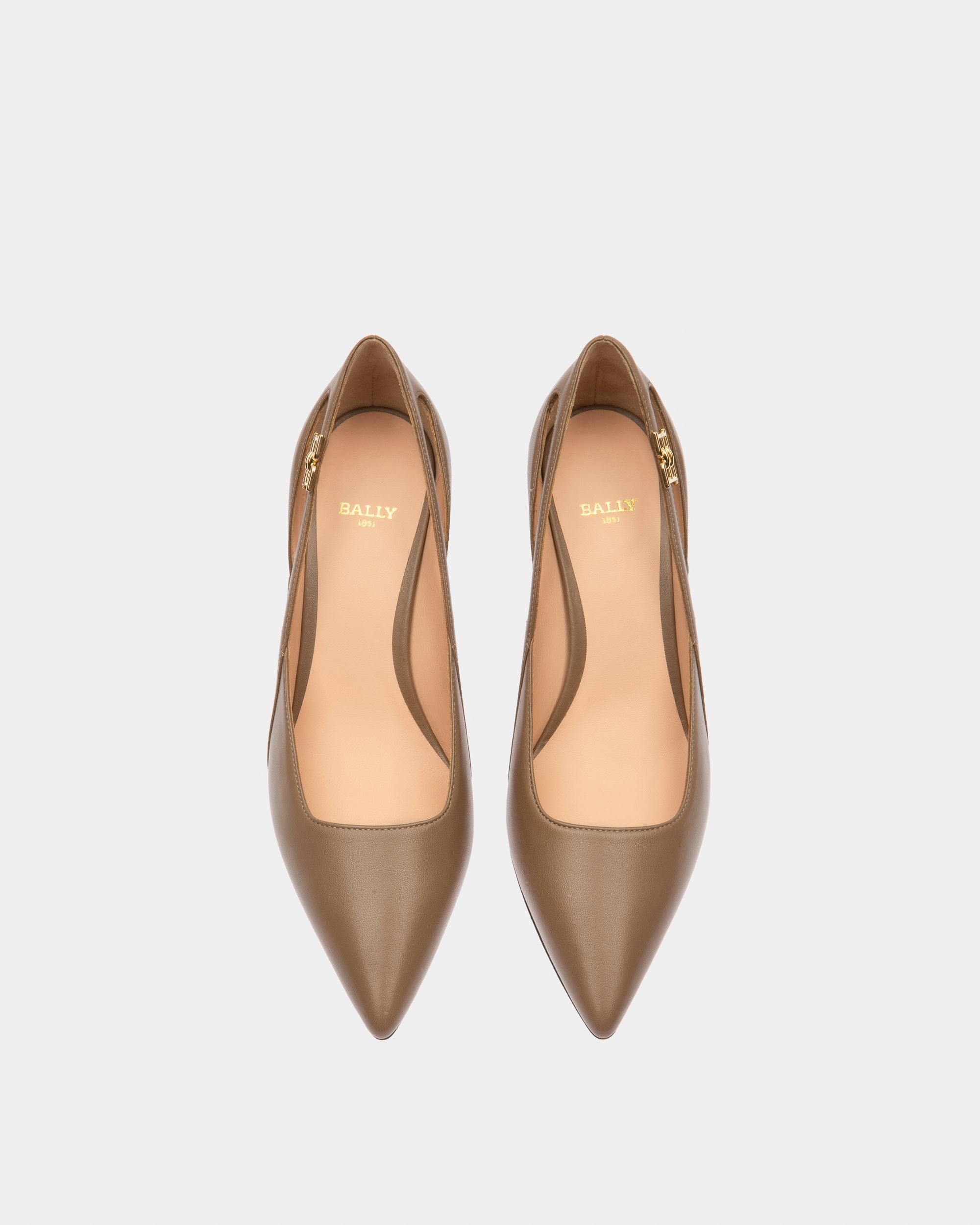 Elsa Leather Pumps In Taupe - Women's - Bally - 02