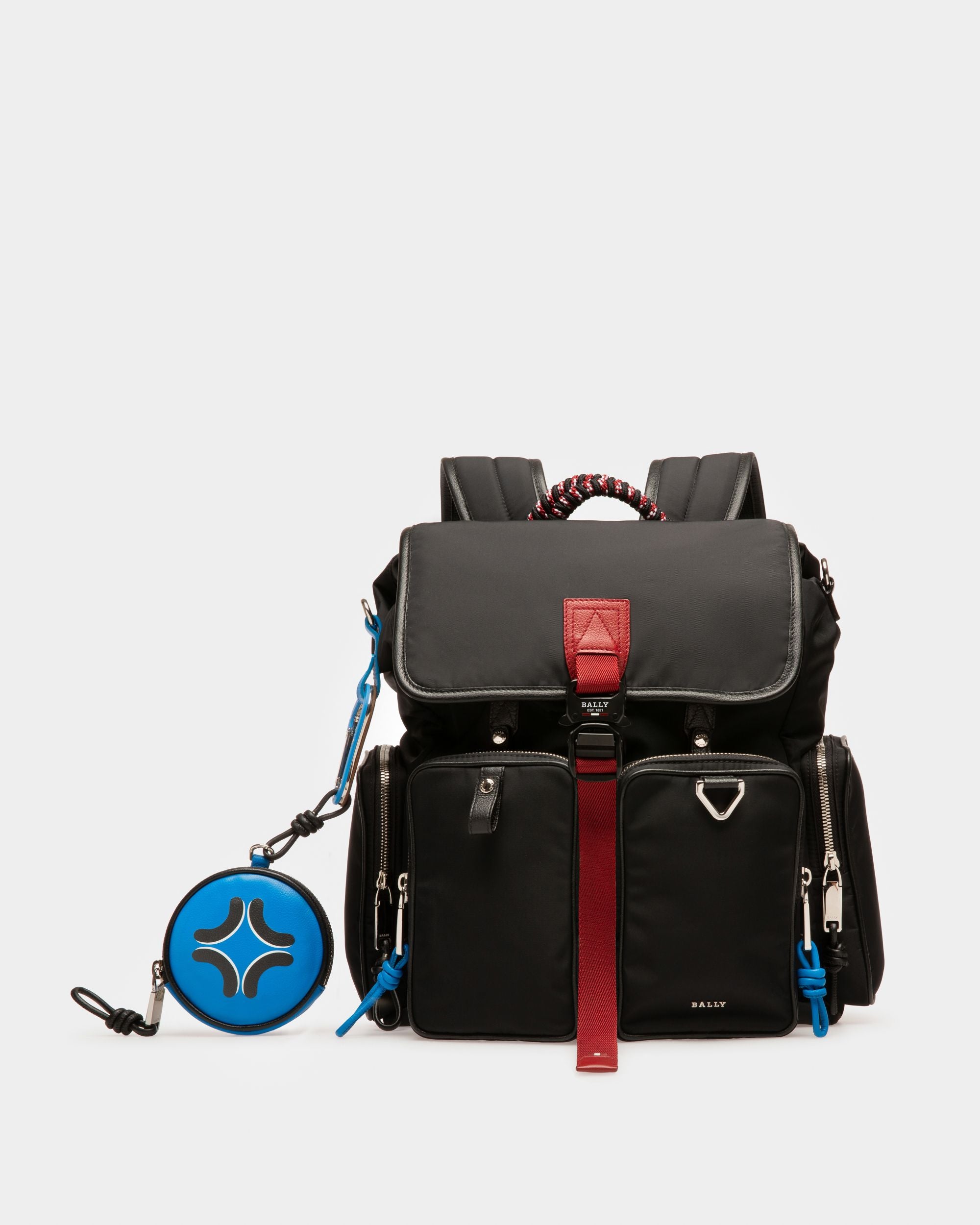 Peakk Recycled Nylon Backpack In Black - Men's - Bally - 01