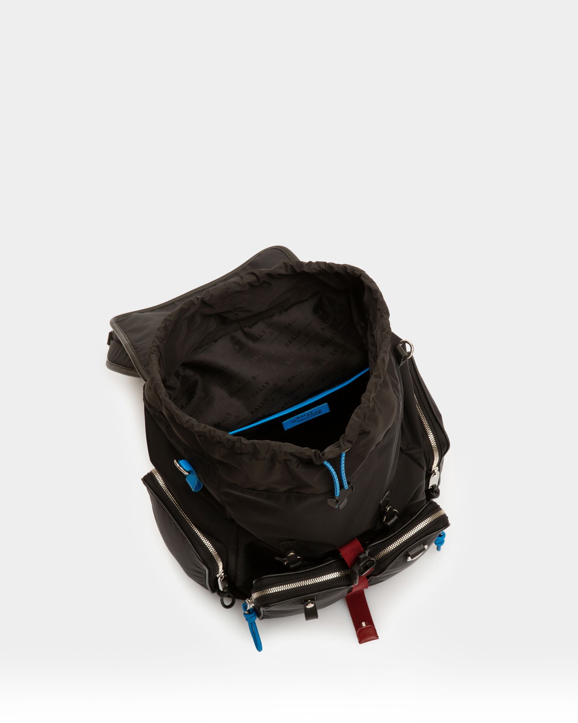 Peakk Recycled Nylon Backpack In Black - Men's - Bally - 04