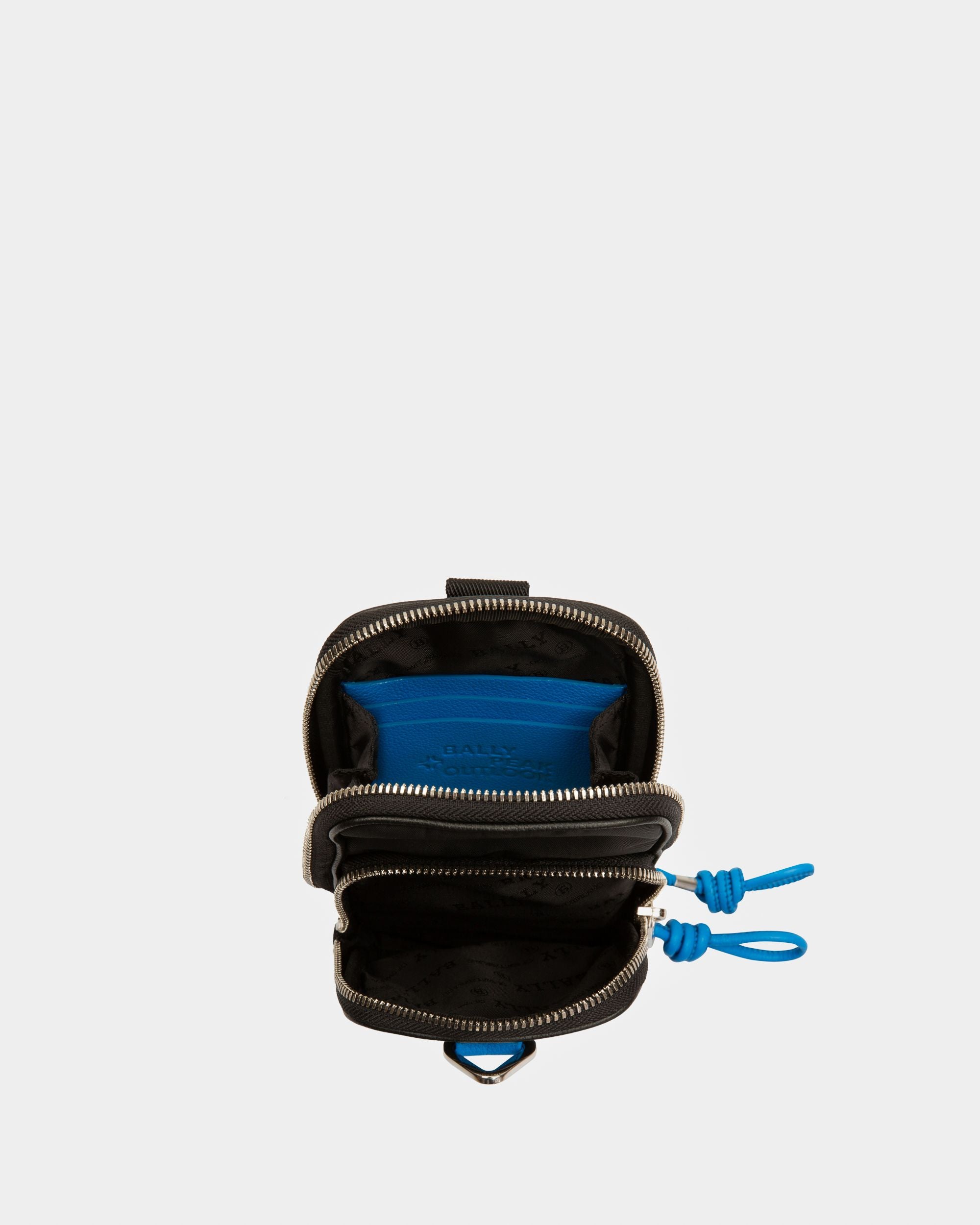 Pocky Recycled Nylon Phone Wallet In Black - Men's - Bally - 04