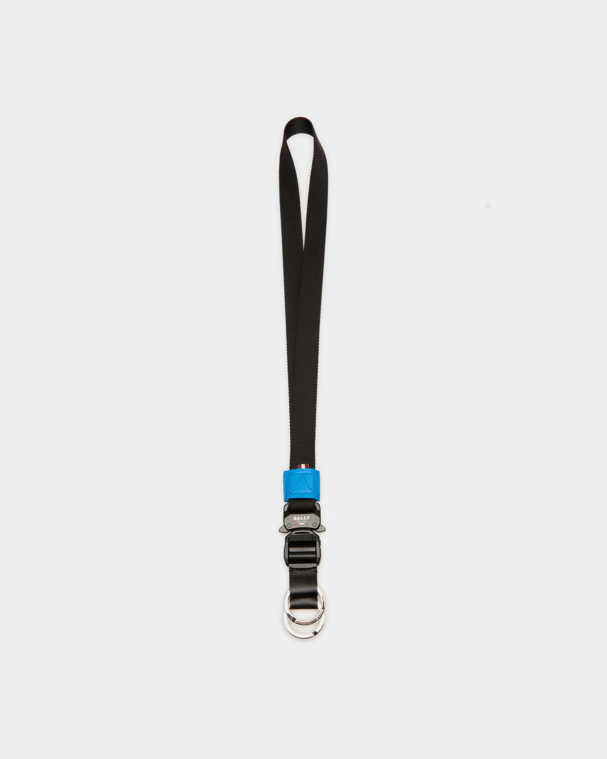 Paxthon Recycled Polyester Key Holder In Black - Men's - Bally - 01