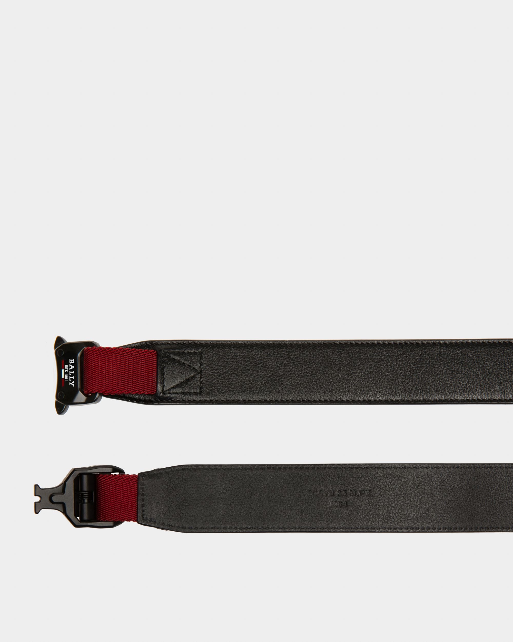 Tobyn Leather 35Mm Belt In Black - Men's - Bally - 04