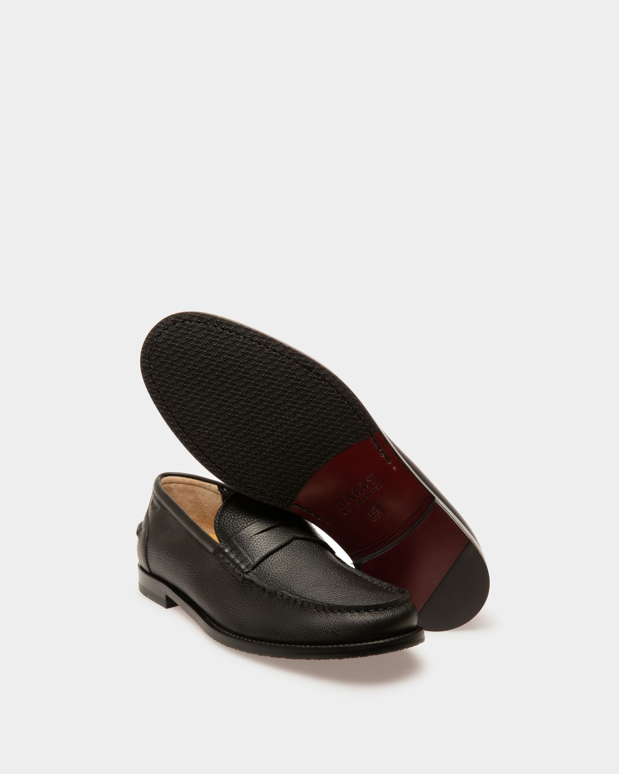 Kebler Leather Moccassins In Black - Men's - Bally - 04