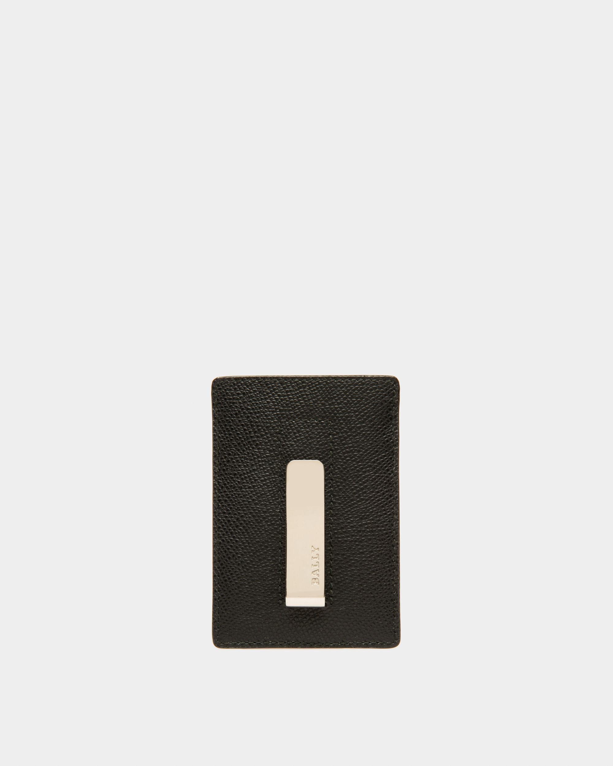 Taedy Leather Card Holder In Black - Men's - Bally - 02