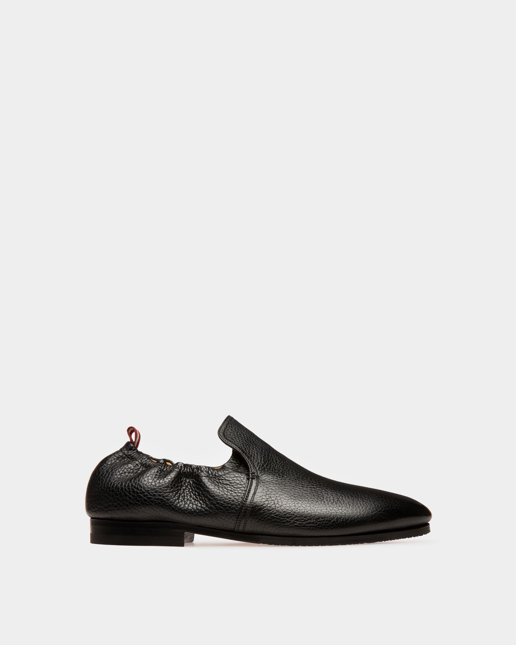 Planker Leather Loafers In Black - Men's - Bally - 01