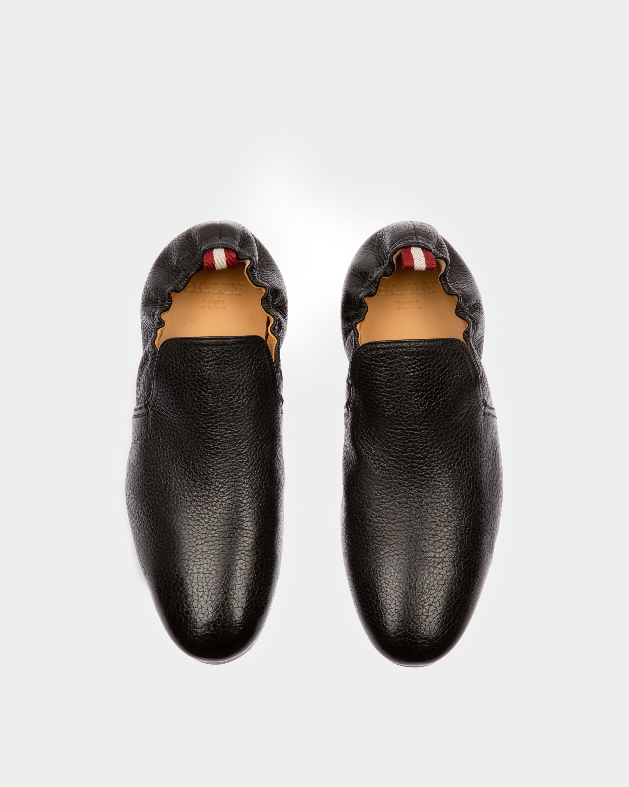 Planker Leather Loafers In Black - Men's - Bally - 02