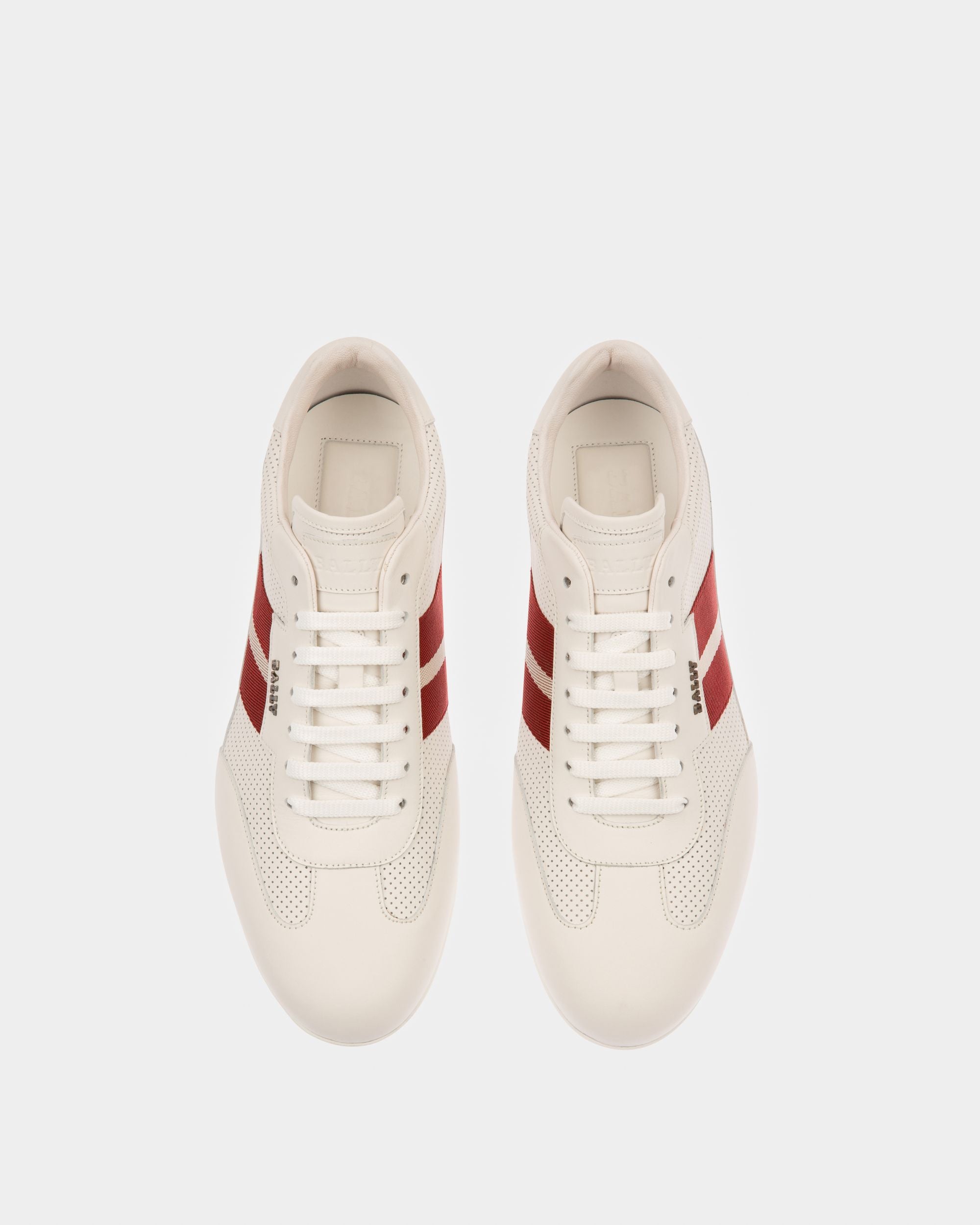 Haldin Leather Sneakers In White - Men's - Bally - 02