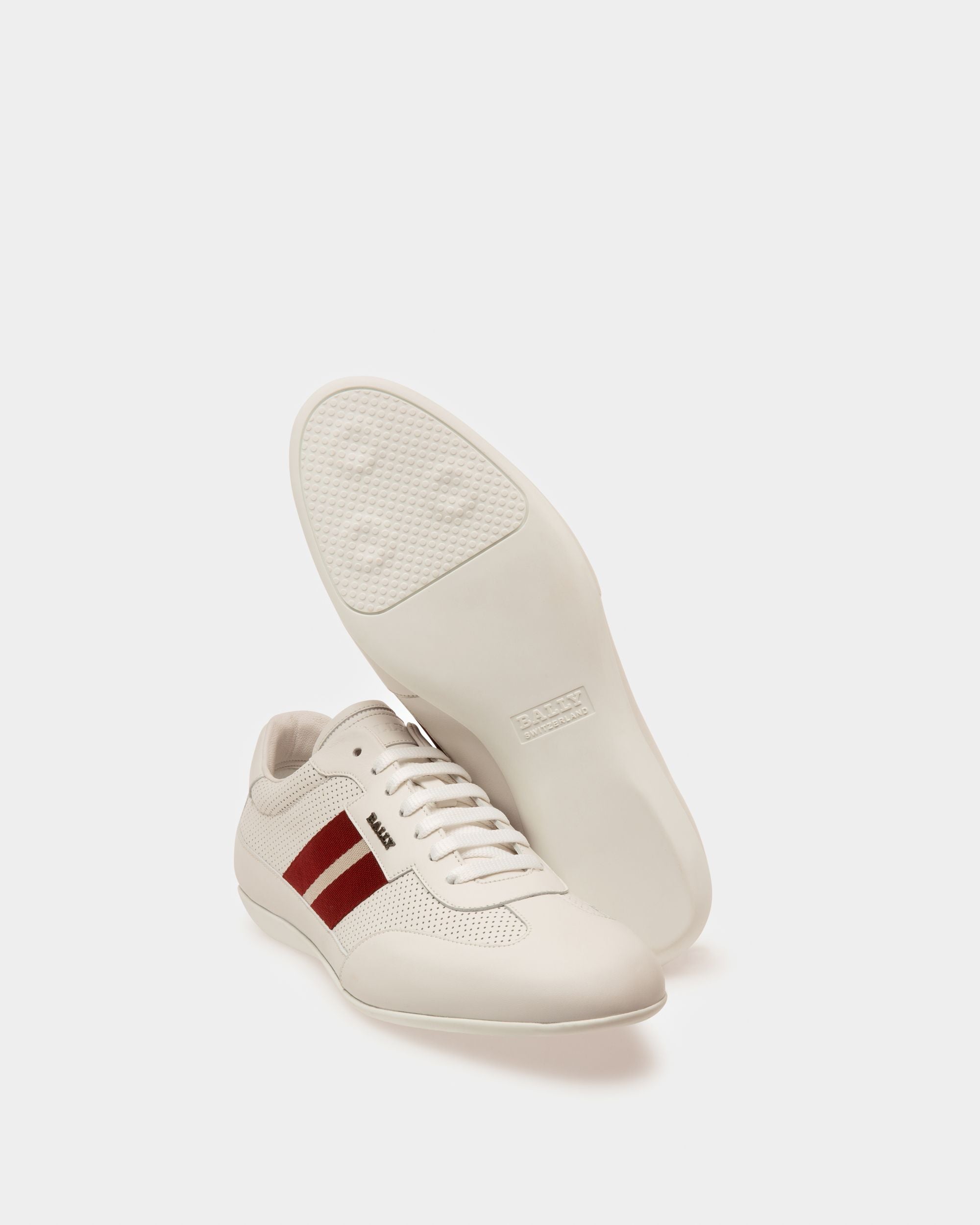 Haldin Leather Sneakers In White - Men's - Bally - 04