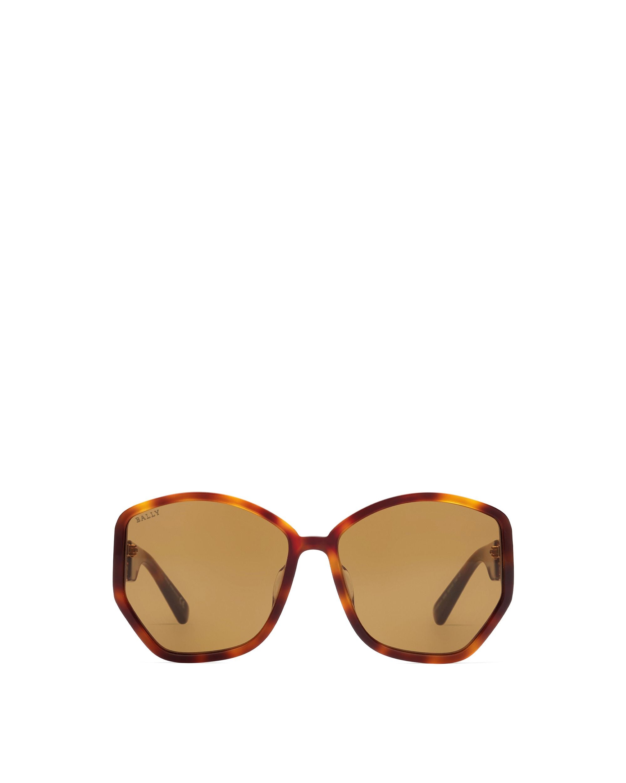 Nouveau Acetate Sunglasses In Havana & Brown Lens - Women's - Bally - 01