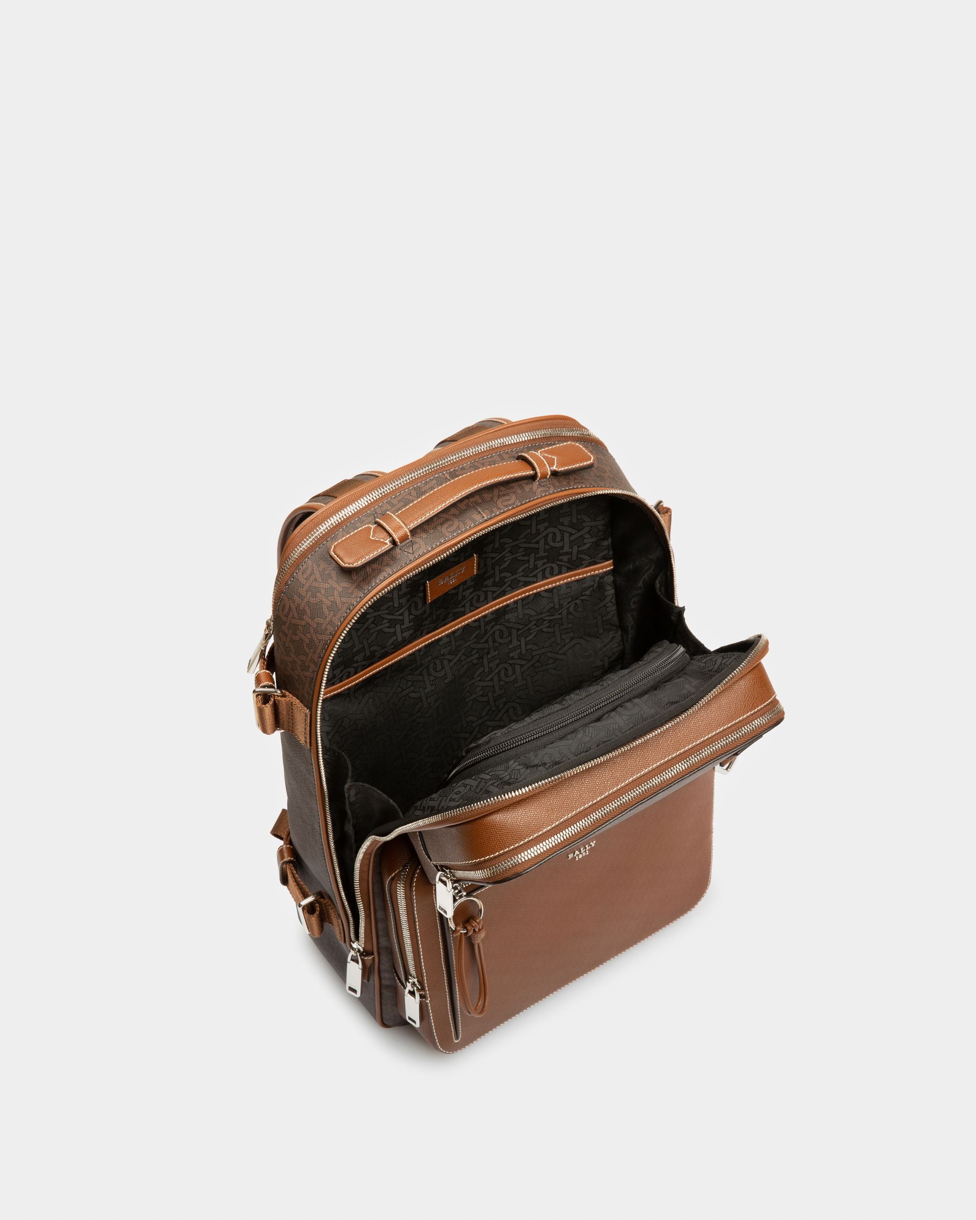Harford Tpu Backpack In Brown - Men's - Bally - 02