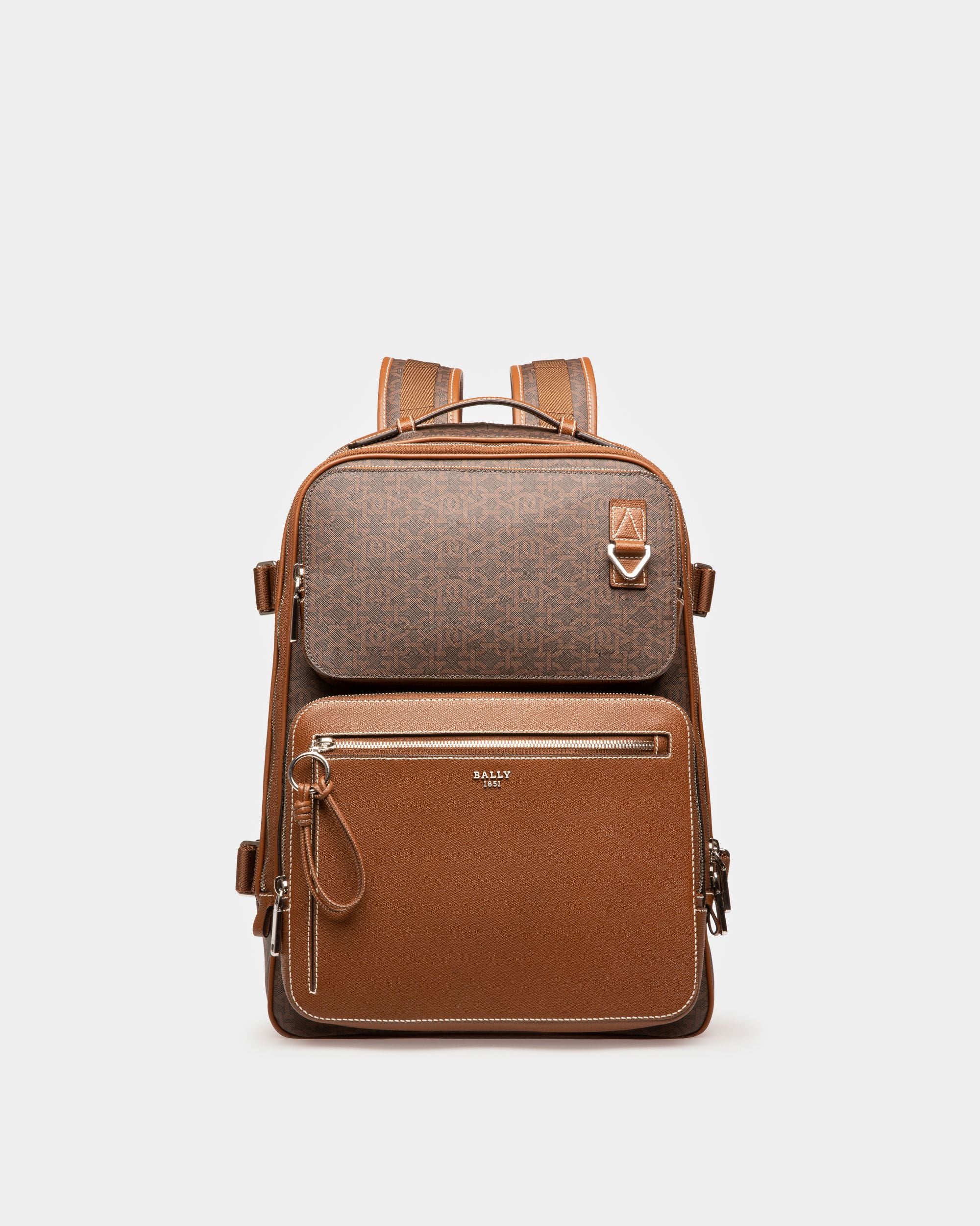 Harford Tpu Backpack In Brown - Men's - Bally - 03