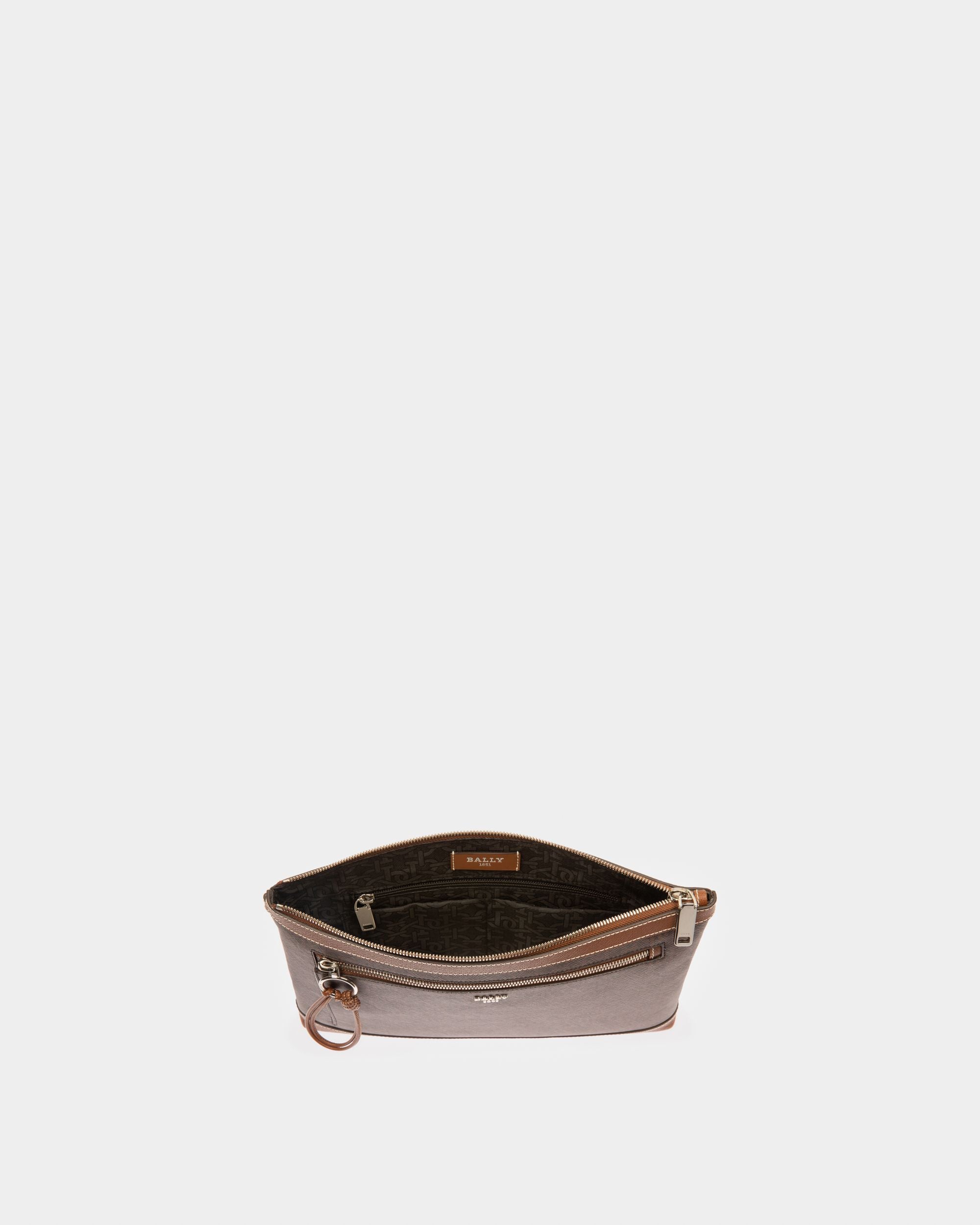 Hanley Tpu Clutch Bag In Brown - Men's - Bally - 03