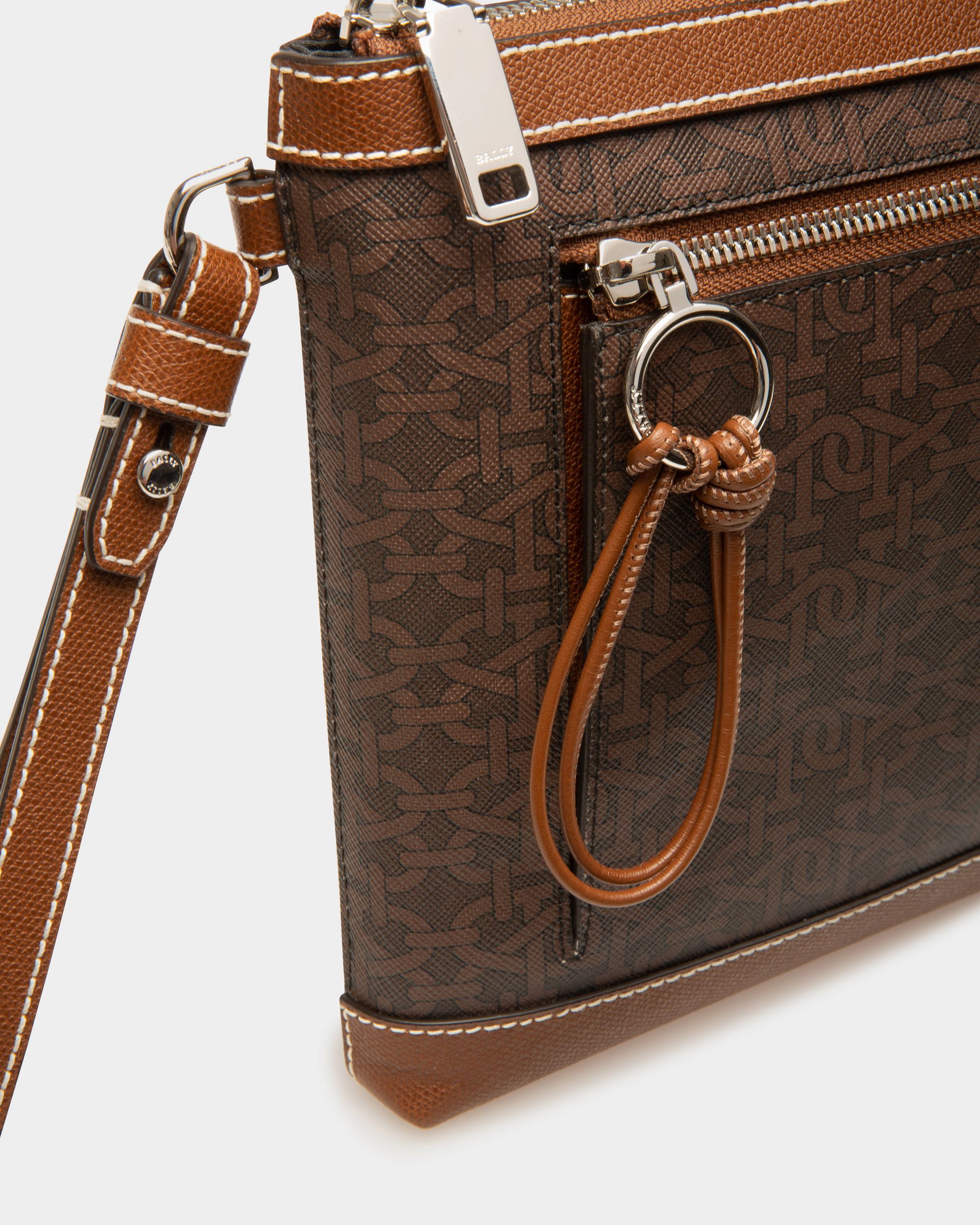 Hanley Tpu Clutch Bag In Brown - Men's - Bally - 05