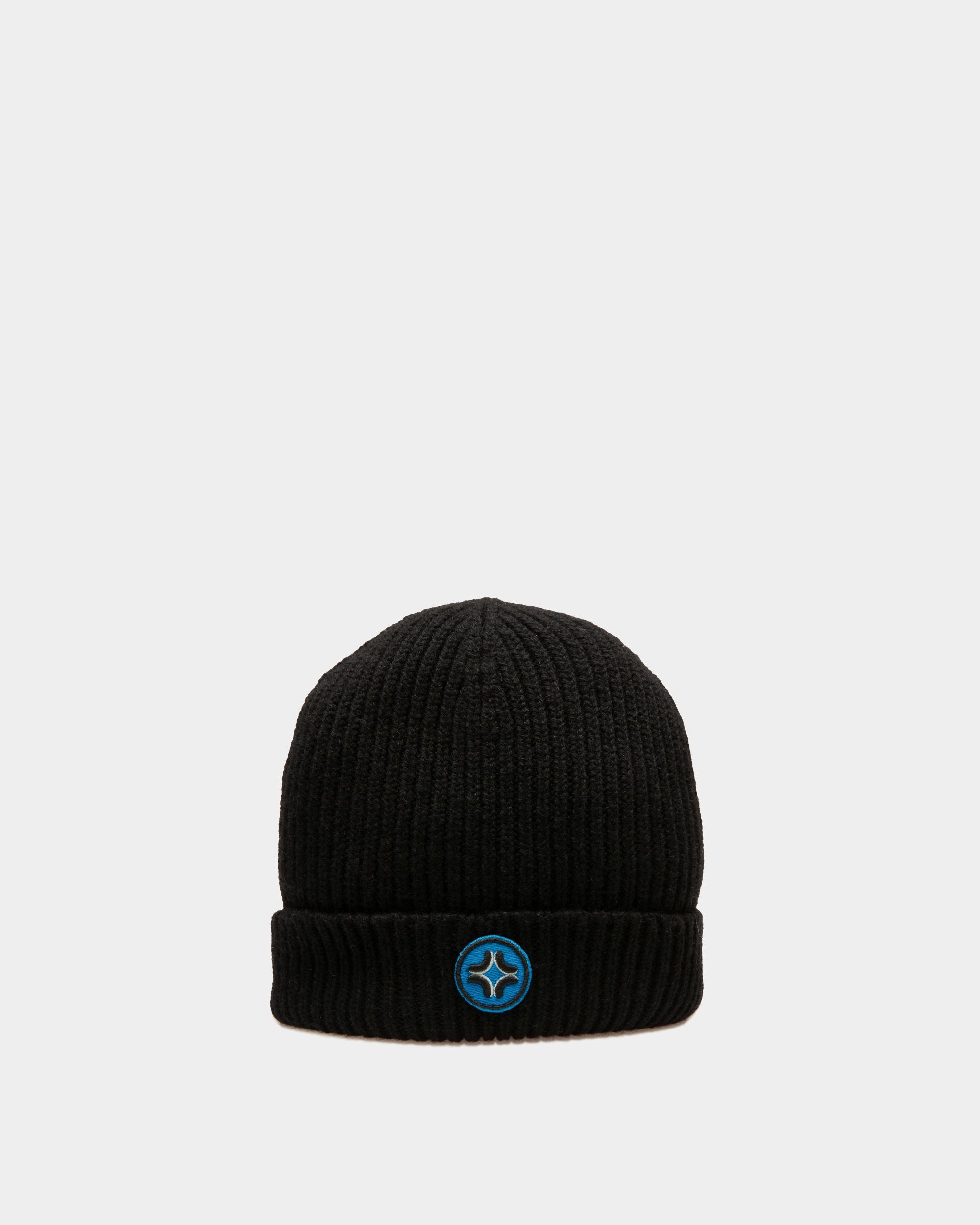 Eco-Cashmere Beanie Hat In Black - Men's - Bally - 01