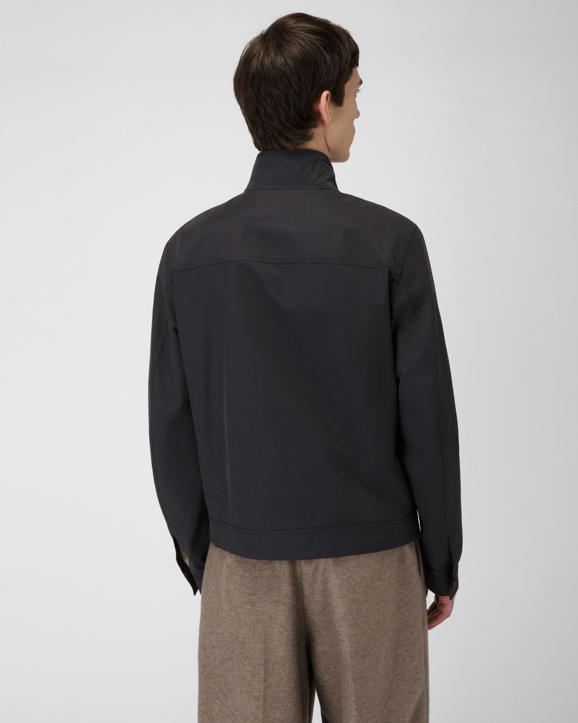 Cotton Mix Bomber Jacket In Navy - Men's - Bally - 03