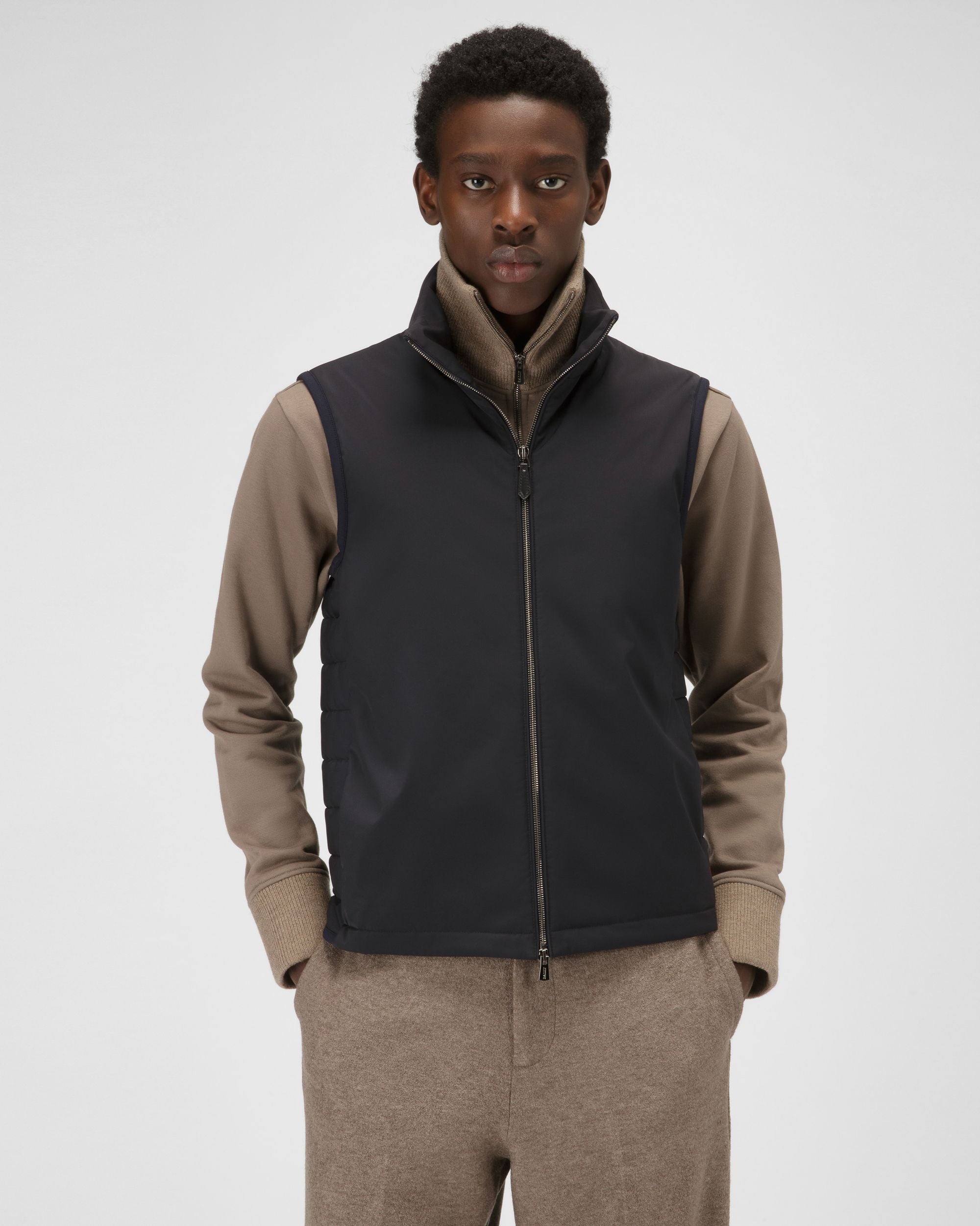 Techno Nylon Vest In Navy - Men's - Bally - 01