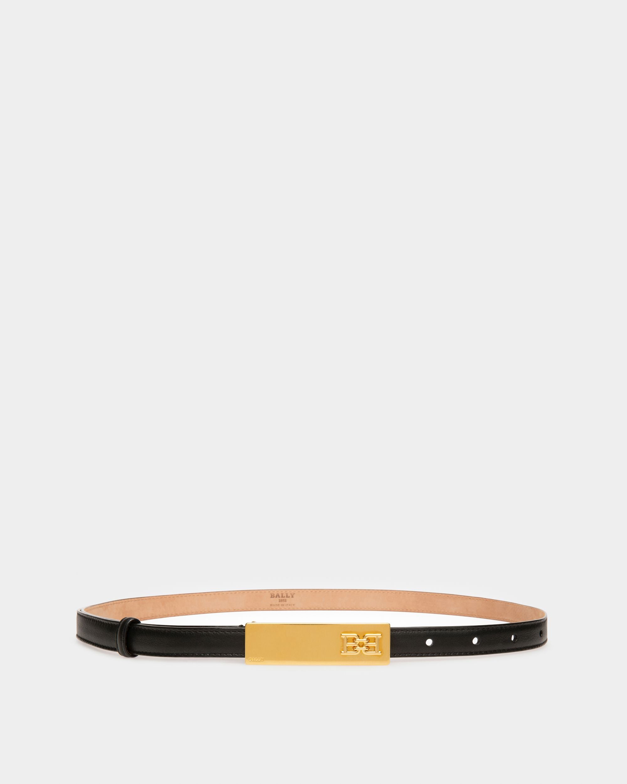 Blane Leather 15Mm Belt In Black - Women's - Bally - 01