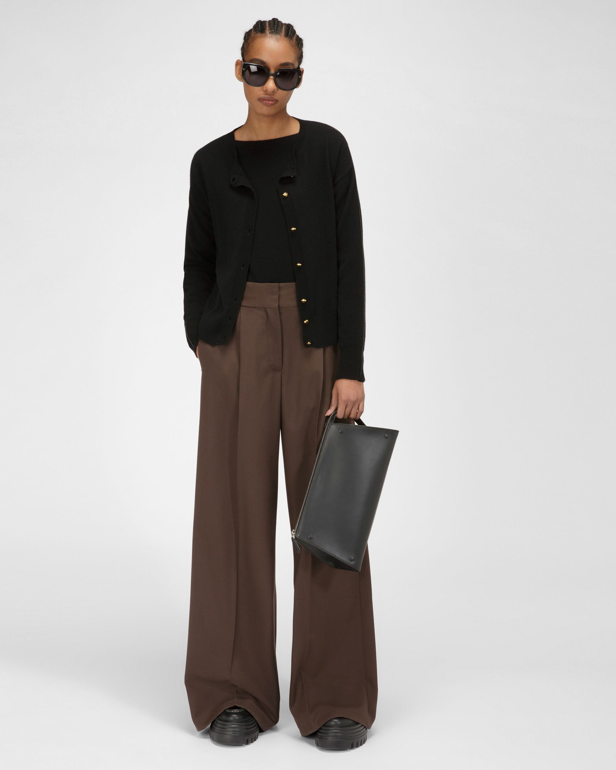Cashmere Cardigan In Black - Women's - Bally - 04