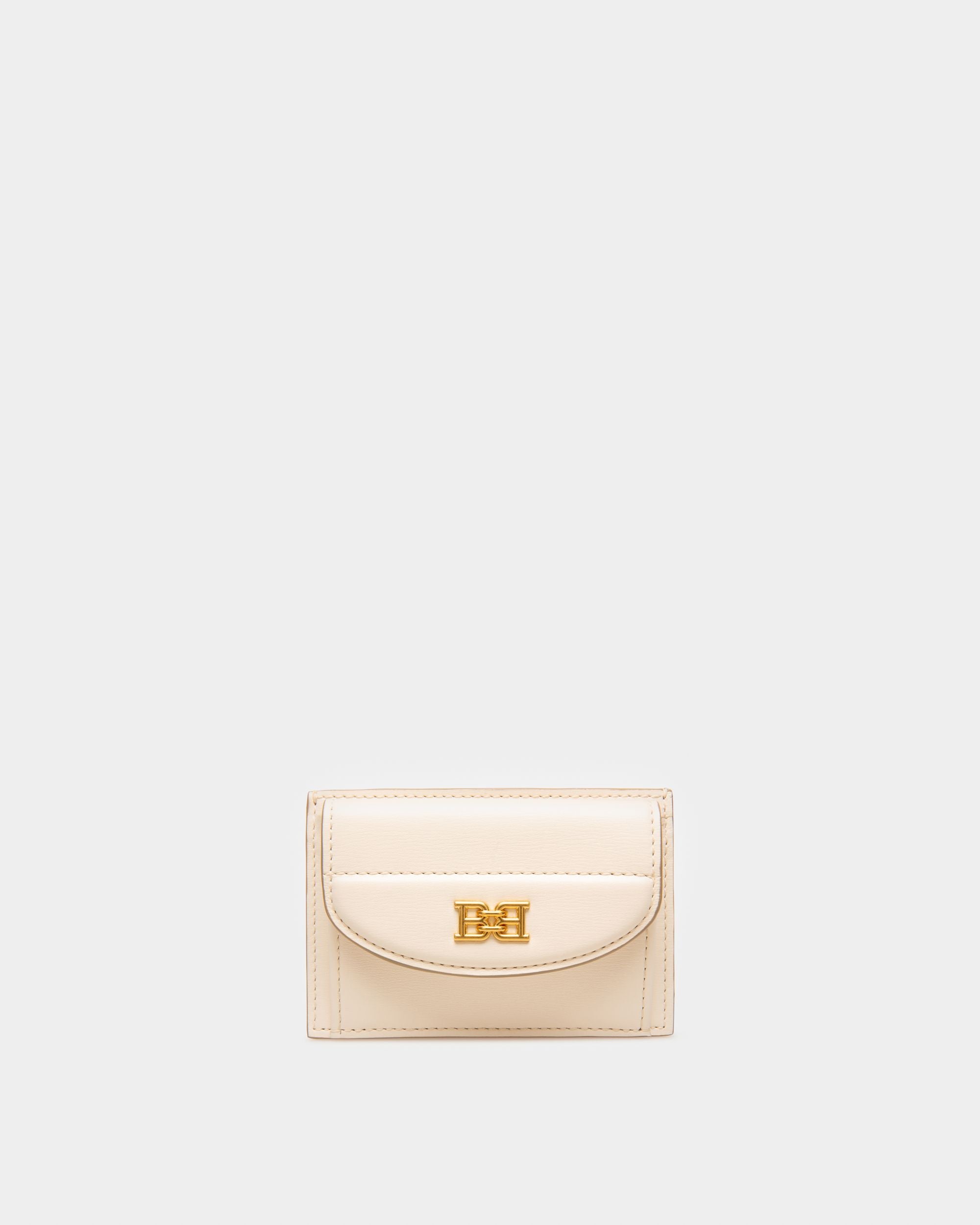 Belky Leather Card Holder In Bone - Women's - Bally - 01