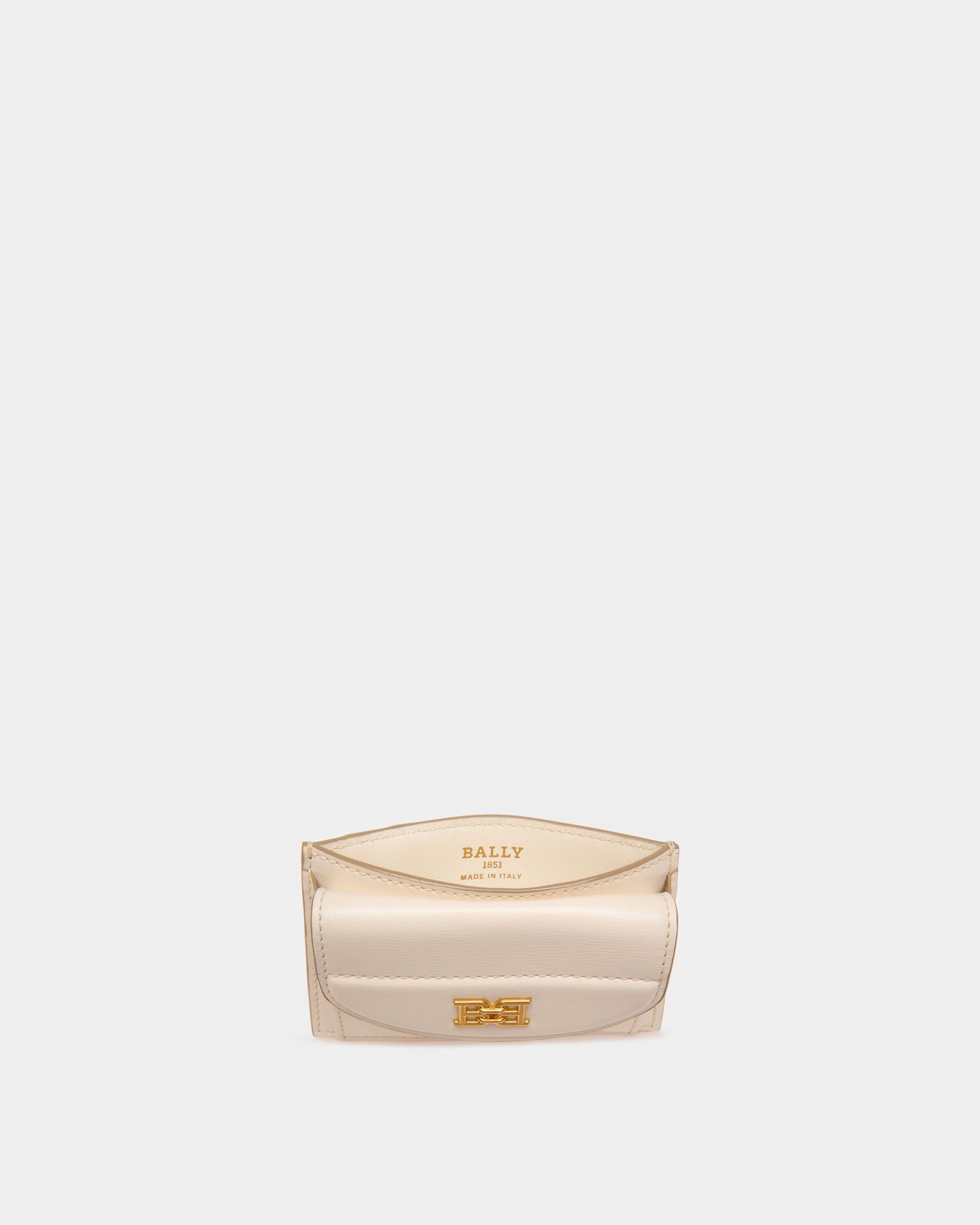 Belky Leather Card Holder In Bone - Women's - Bally - 03