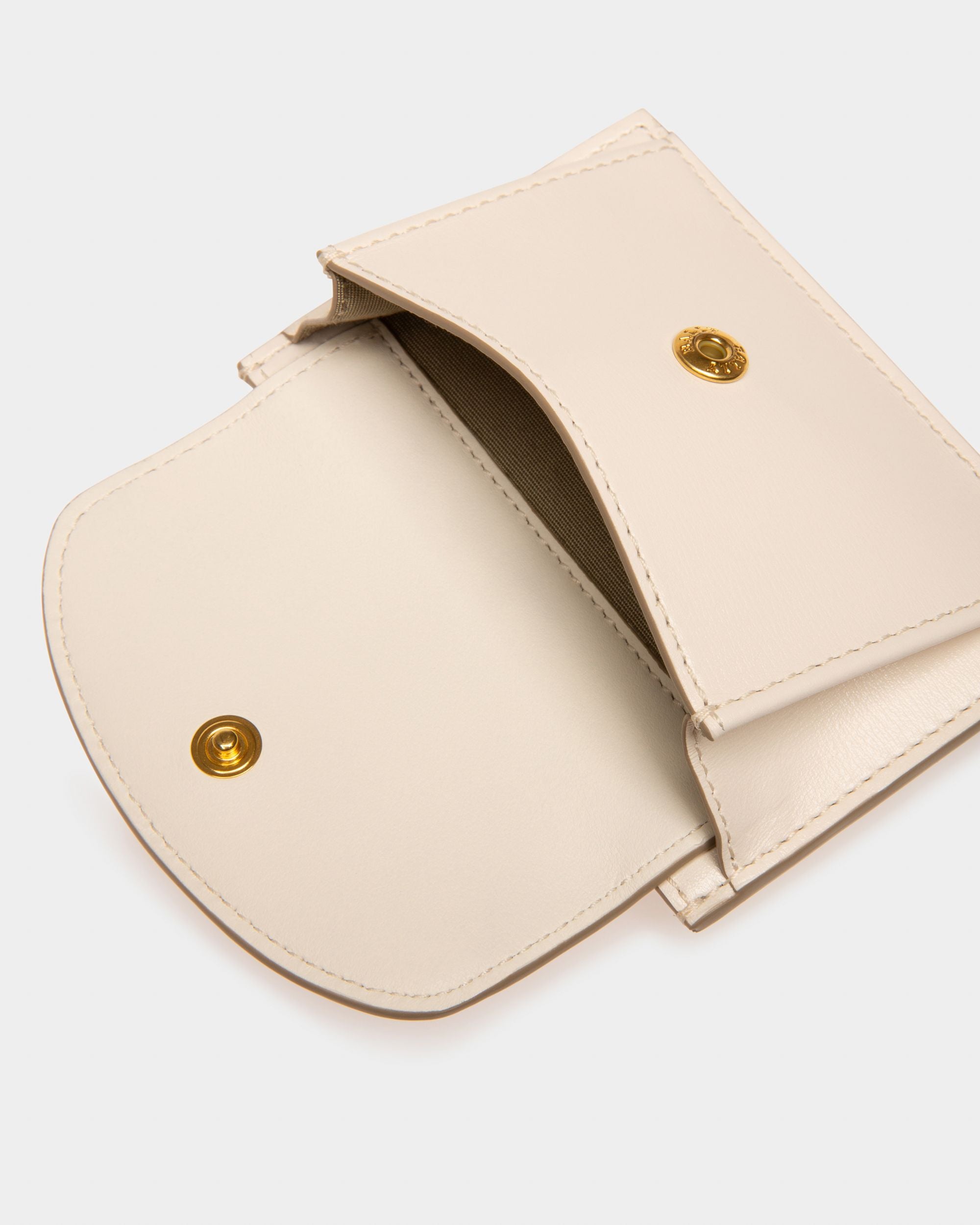 Belky Leather Card Holder In Bone - Women's - Bally - 04