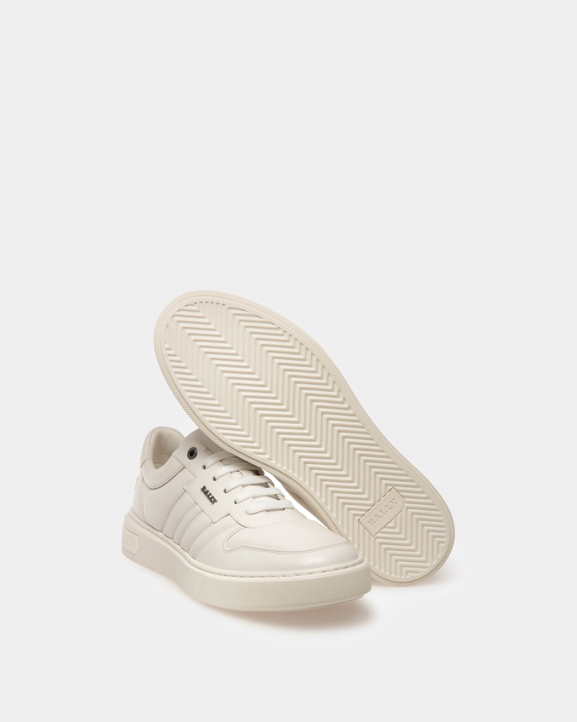 Maudo Leather Sneakers In White - Men's - Bally - 03
