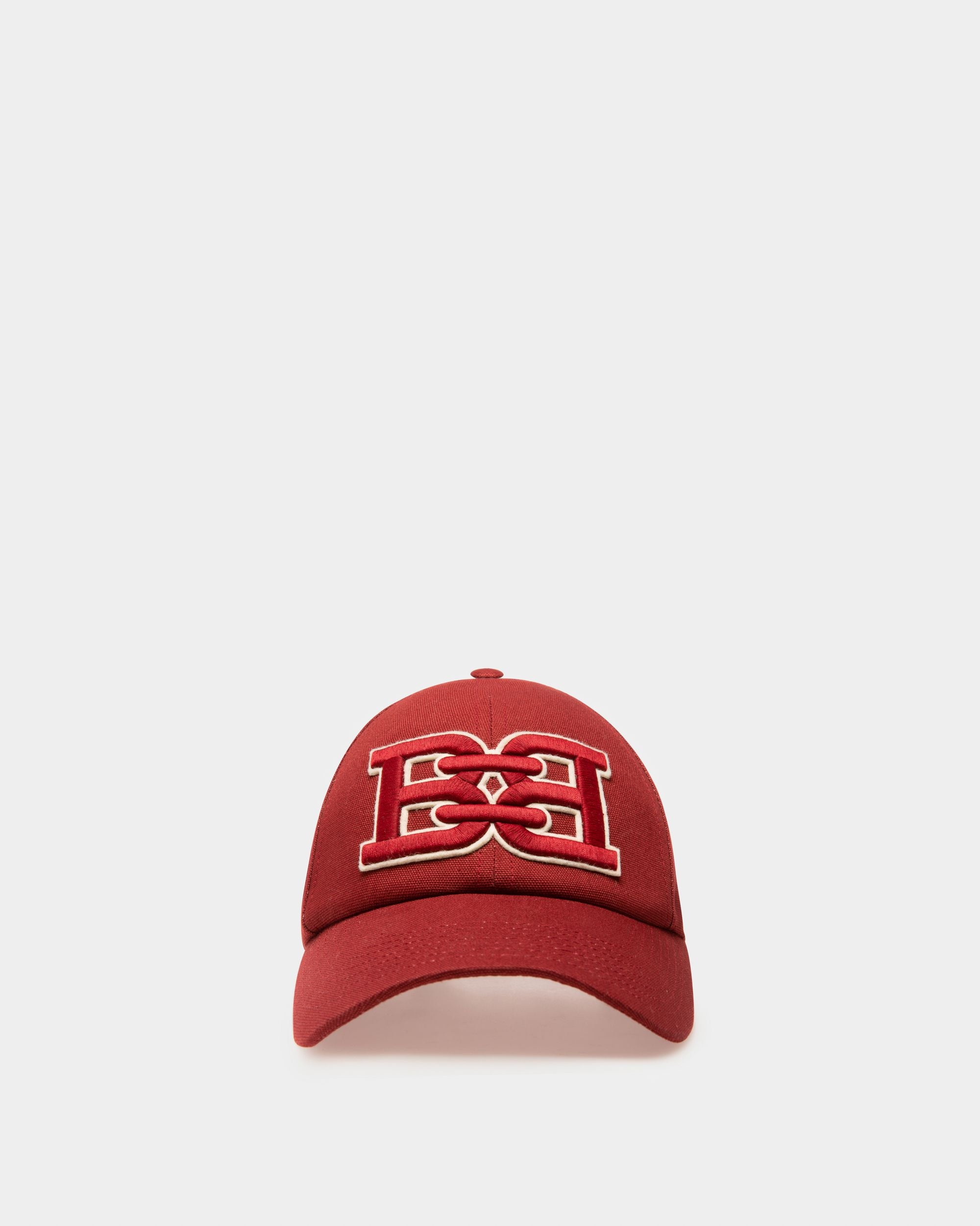 Cotton Baseball Cap In Bally Red - Men's - Bally - 01