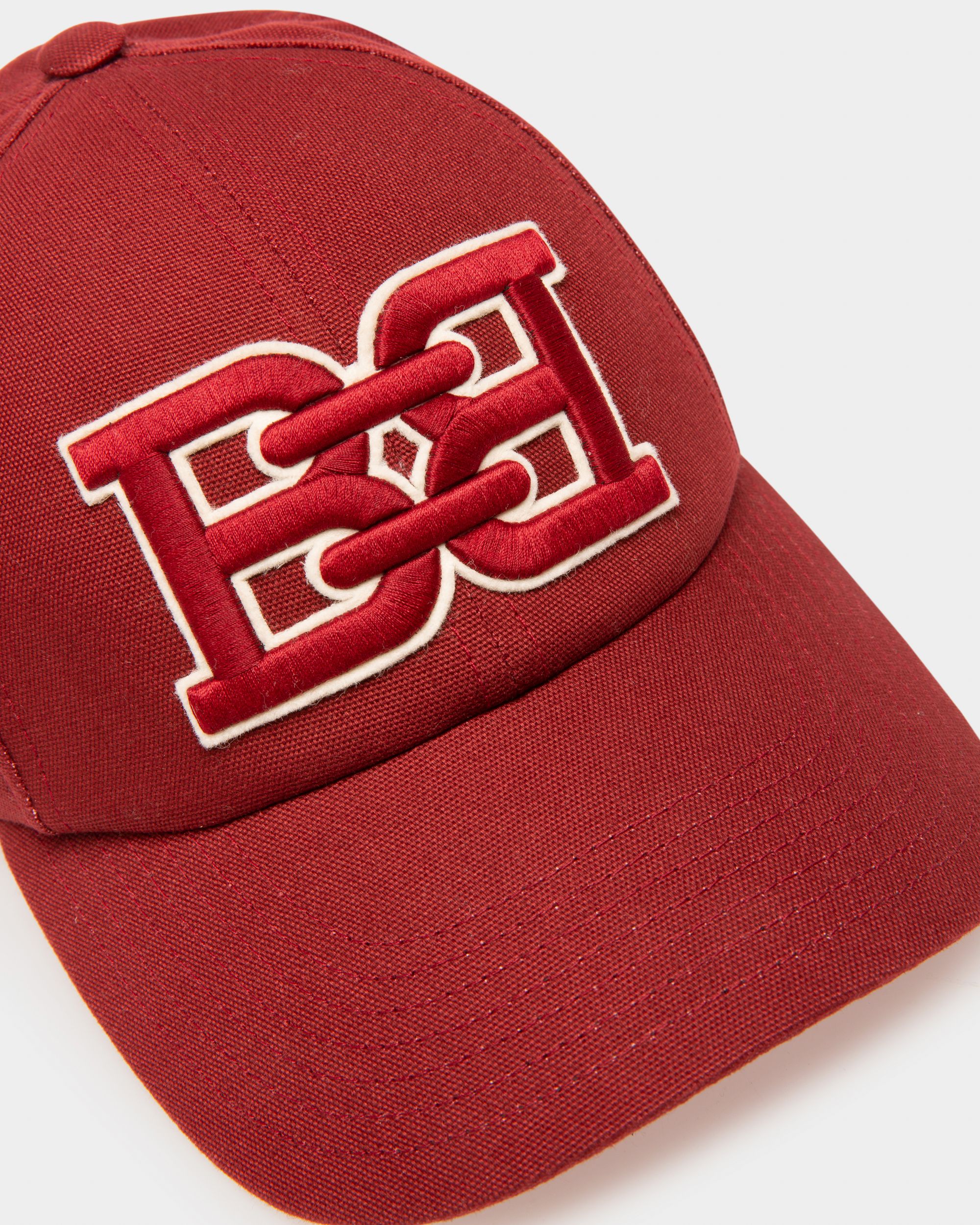 Cotton Baseball Cap In Bally Red - Men's - Bally - 03