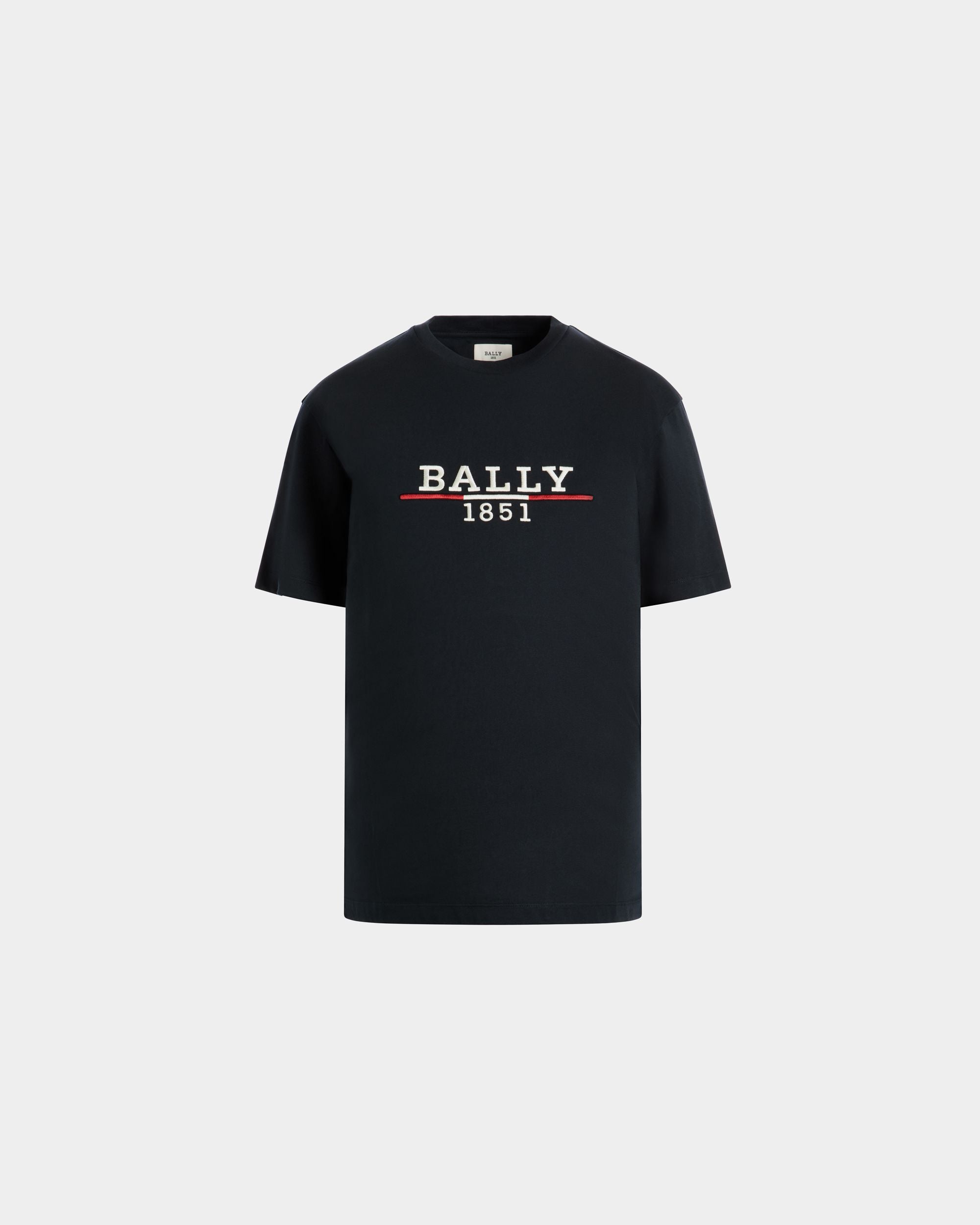 T-Shirt In Blue Cotton - Men's - Bally - 01