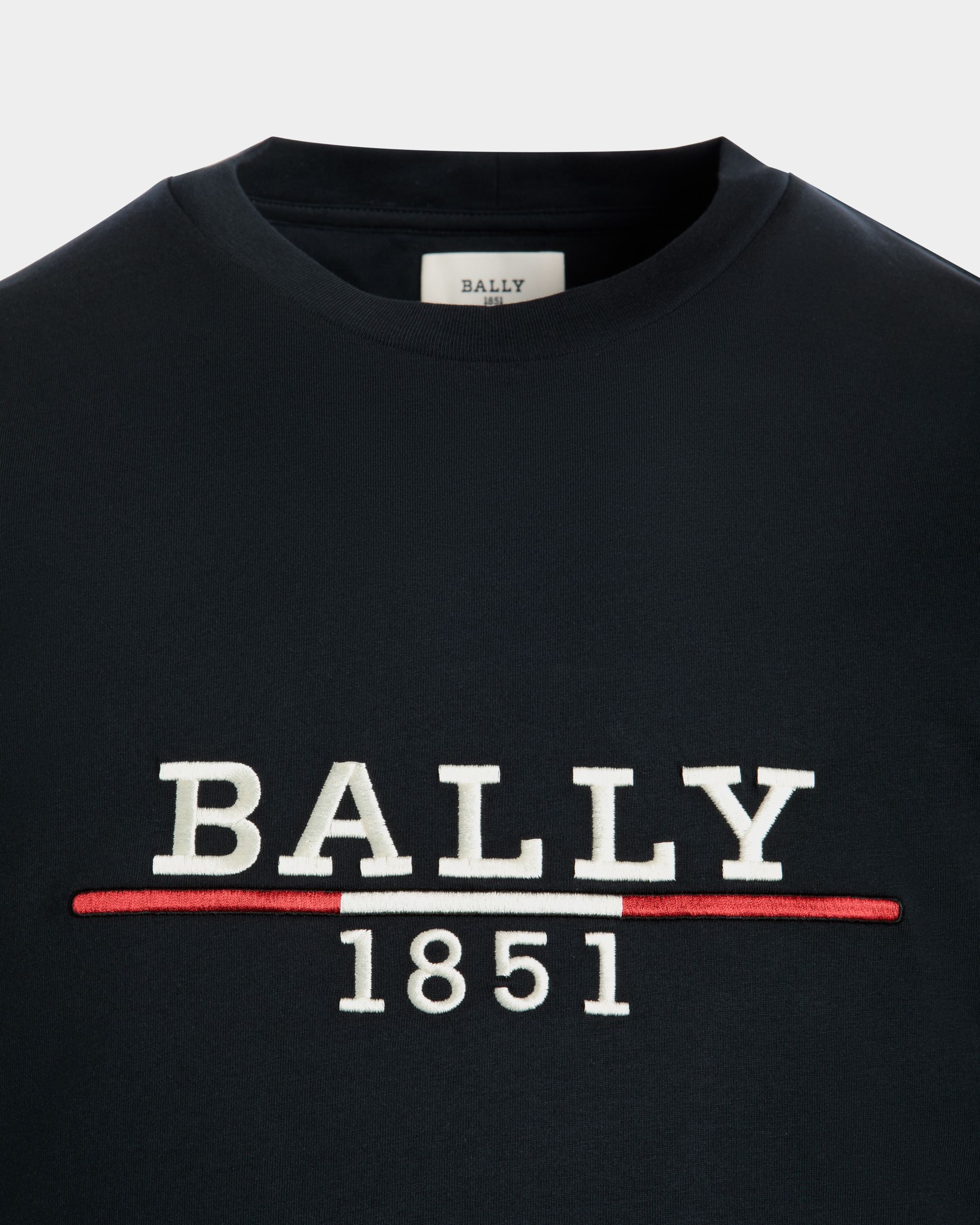 T-Shirt In Blue Cotton - Men's - Bally - 02