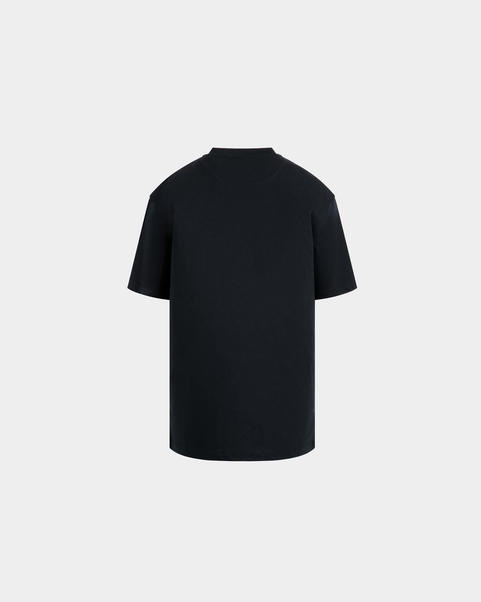T-Shirt In Blue Cotton - Men's - Bally - 03